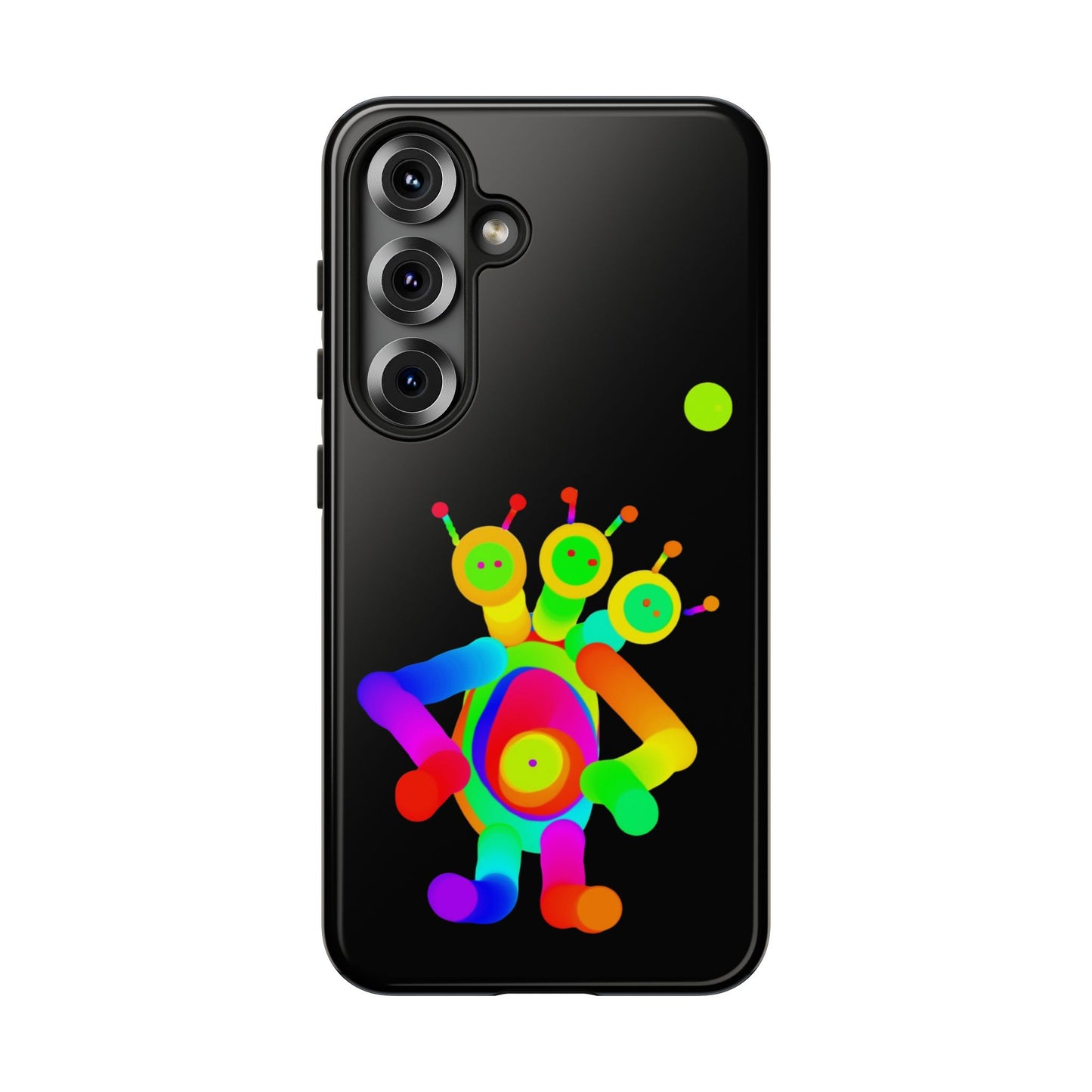 Three Headed Martian with Green Moon / Phone Cases