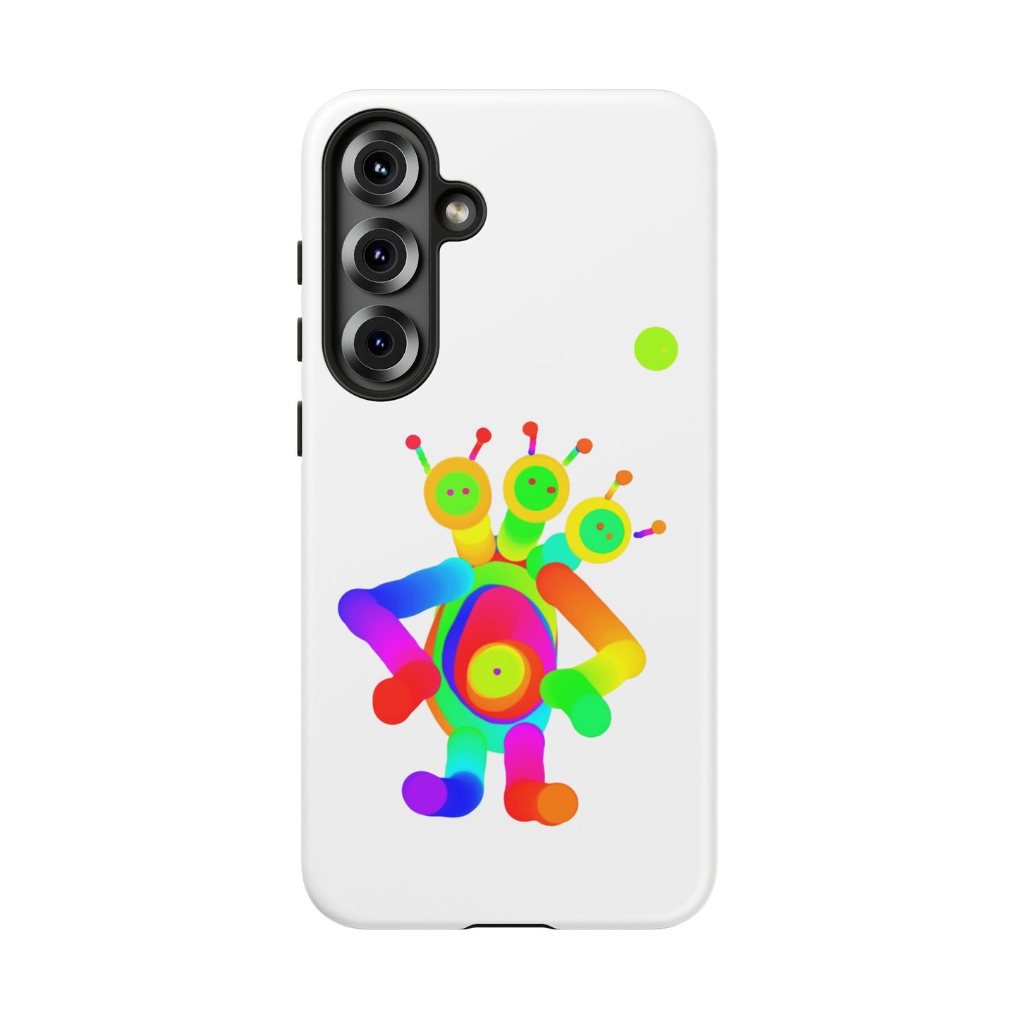 Three Headed Martian with Green Moon / Phone Cases