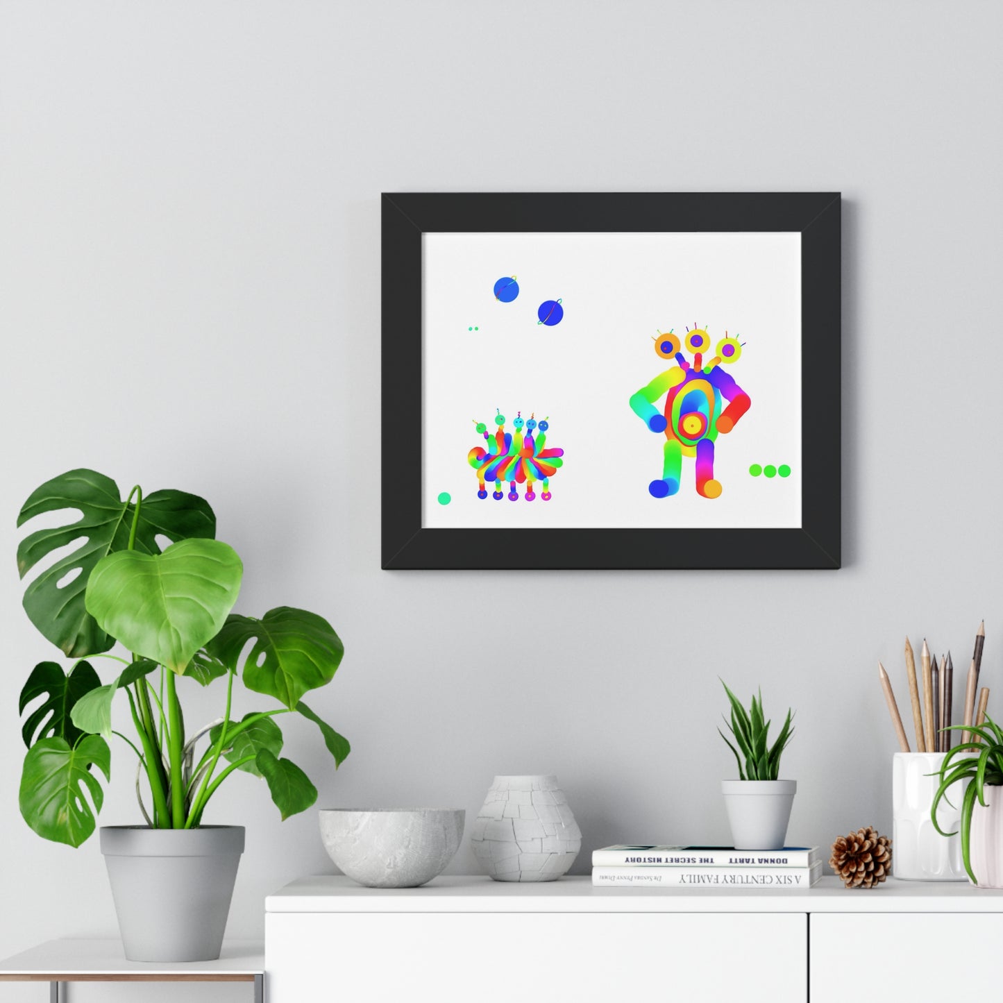 Three Headed Martian / Framed Horizontal Poster