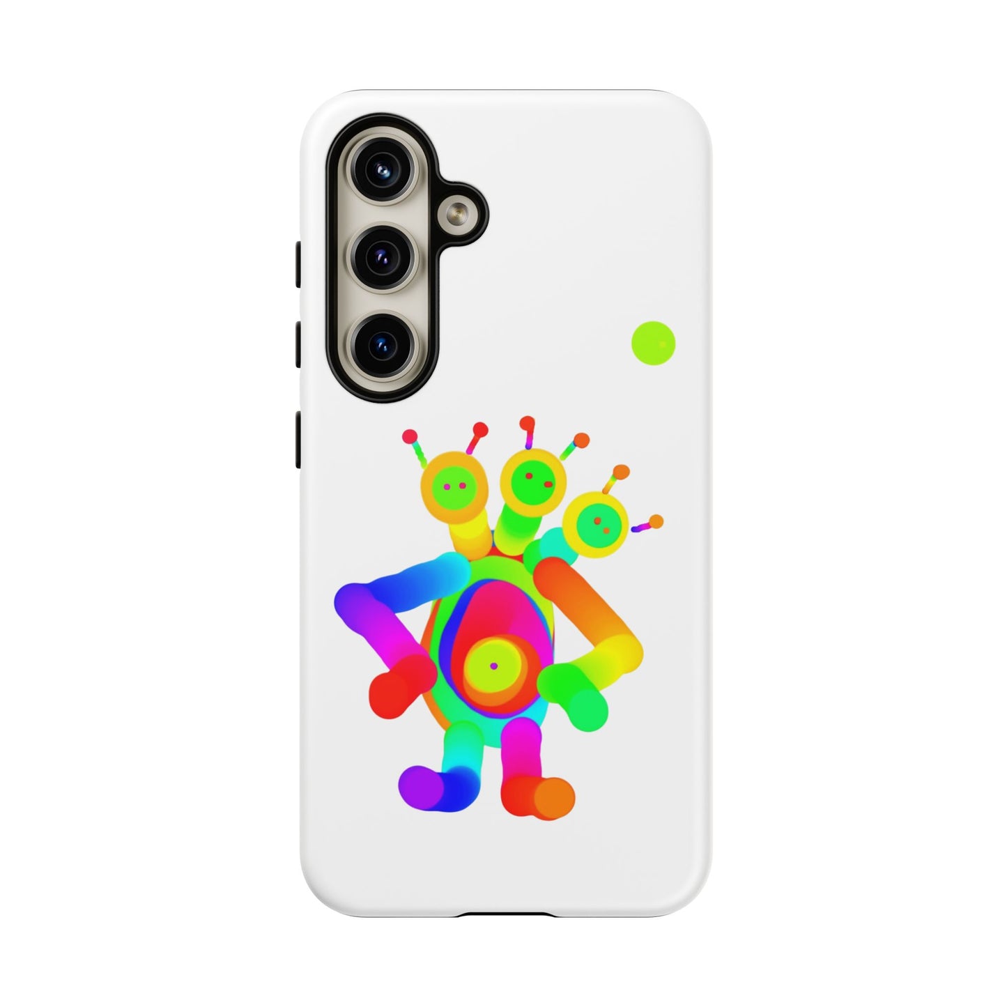 Three Headed Martian with Green Moon / Phone Cases