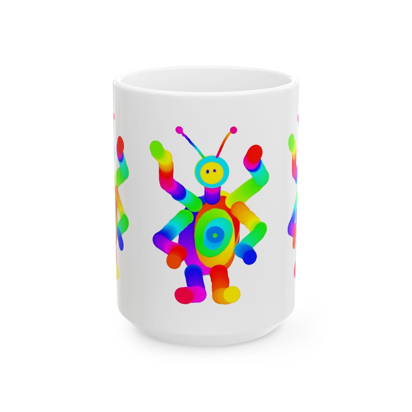 Four Armed Martian Ceramic Mug, (11oz, 15oz)
