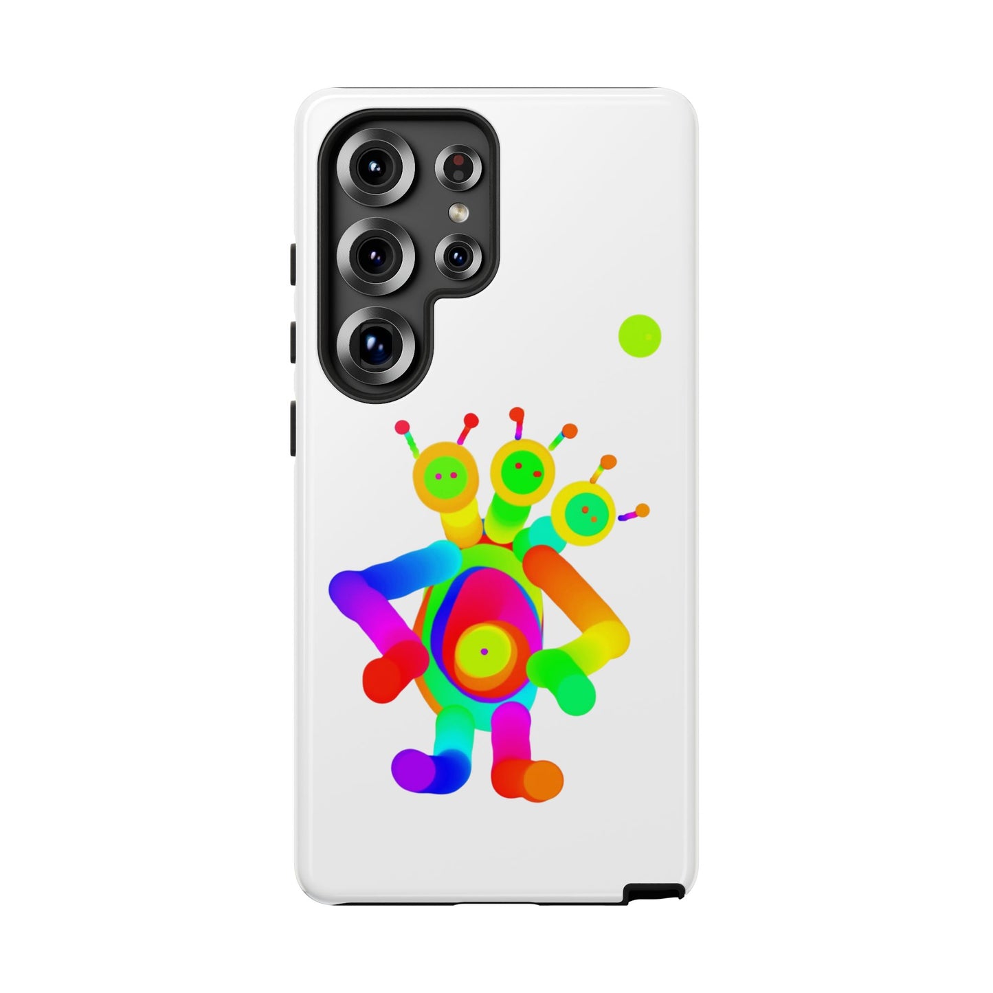 Three Headed Martian with Green Moon / Phone Cases