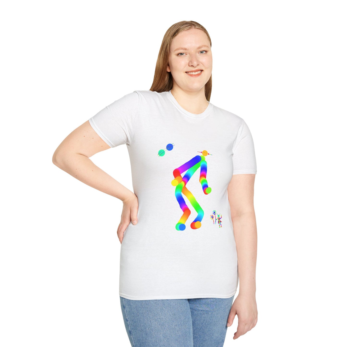 Martian with Flowers and Friend / Unisex Softstyle T-Shirt