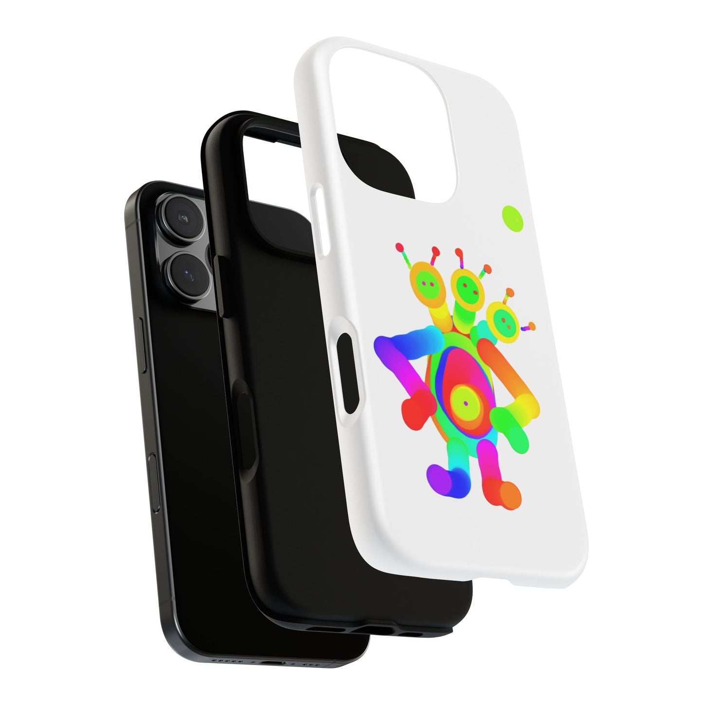 Three Headed Martian with Green Moon / Phone Cases