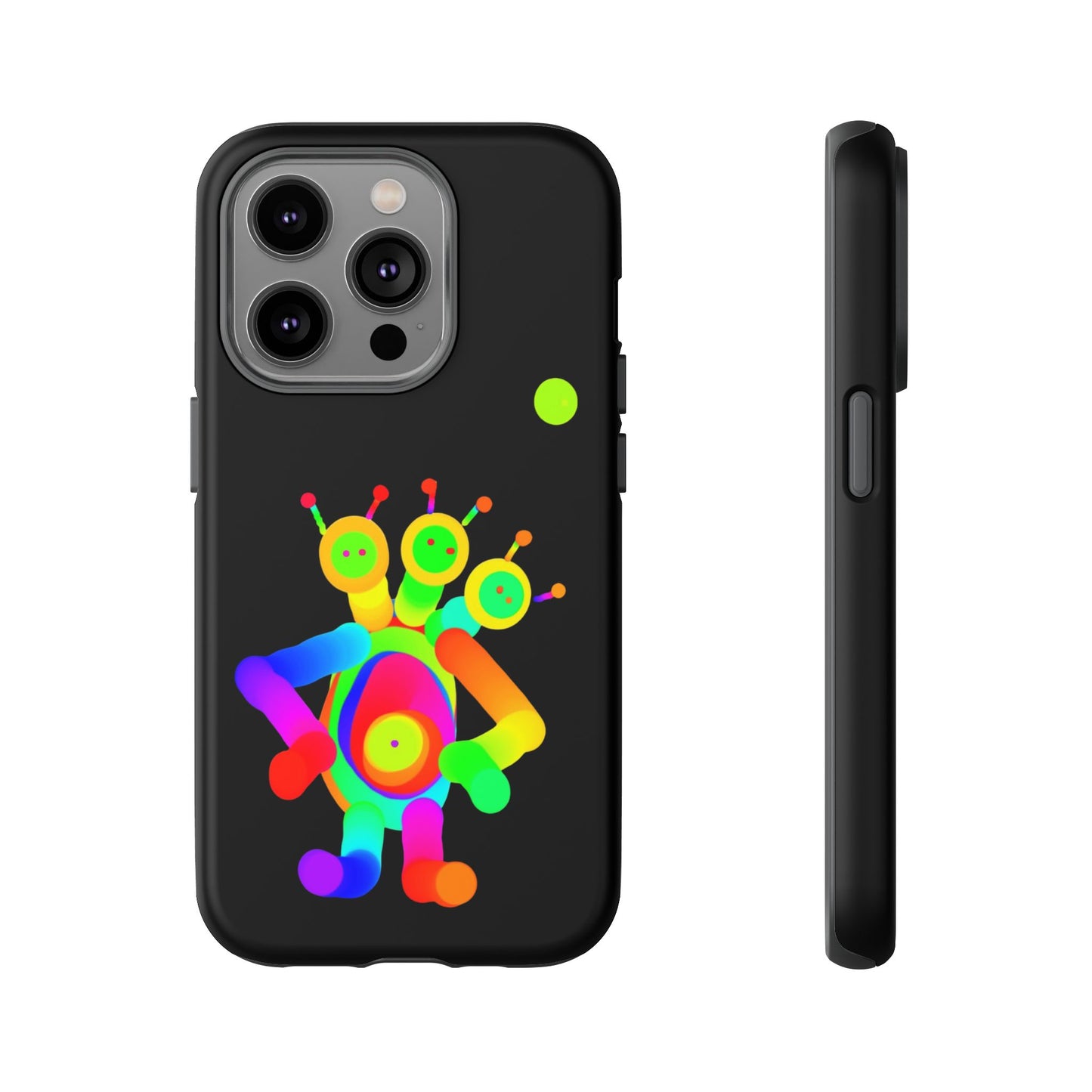 Three Headed Martian with Green Moon / Phone Cases