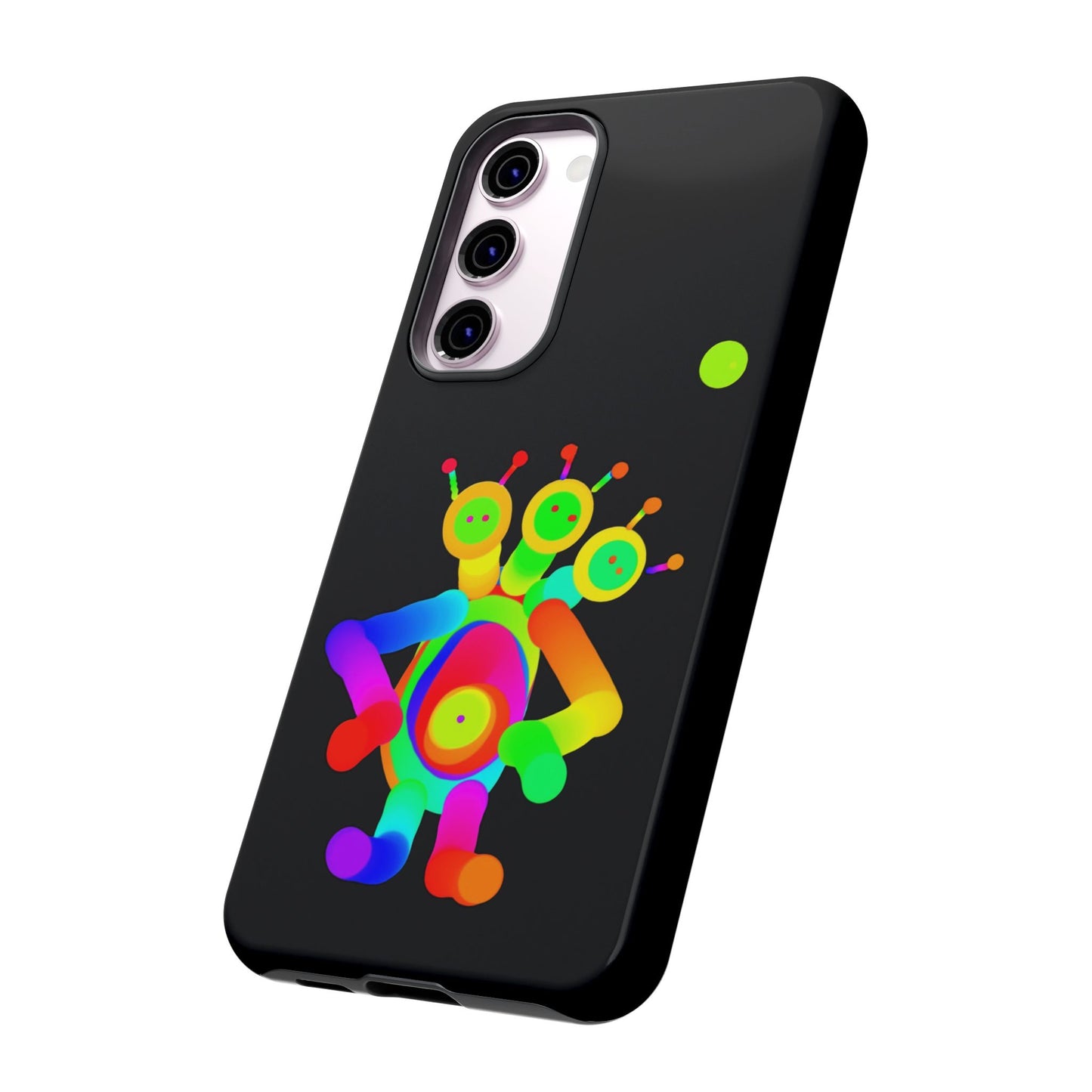 Three Headed Martian with Green Moon / Phone Cases