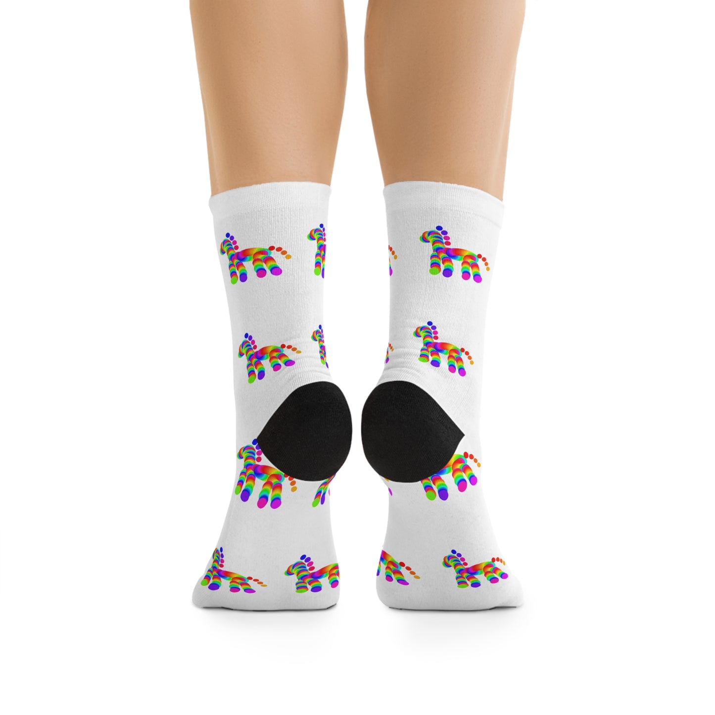 Martian Animal / White / Recycled Poly Socks