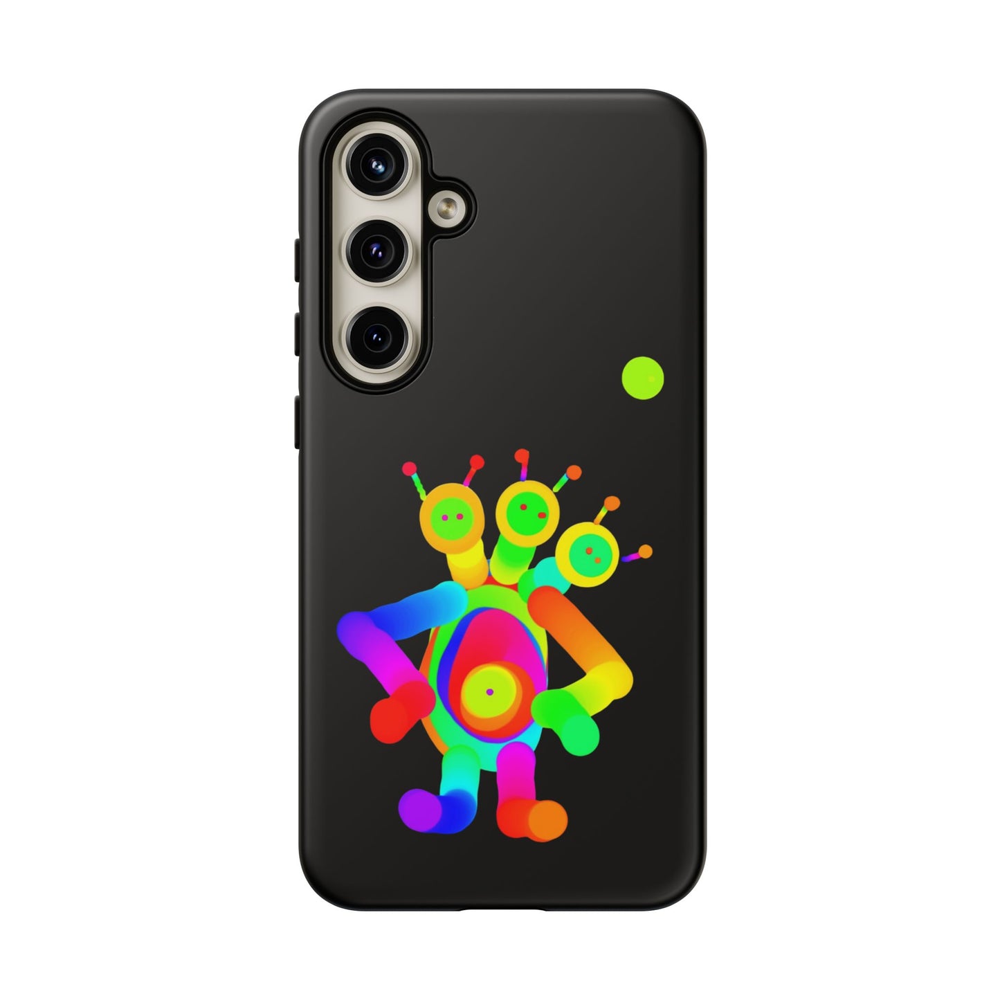 Three Headed Martian with Green Moon / Phone Cases