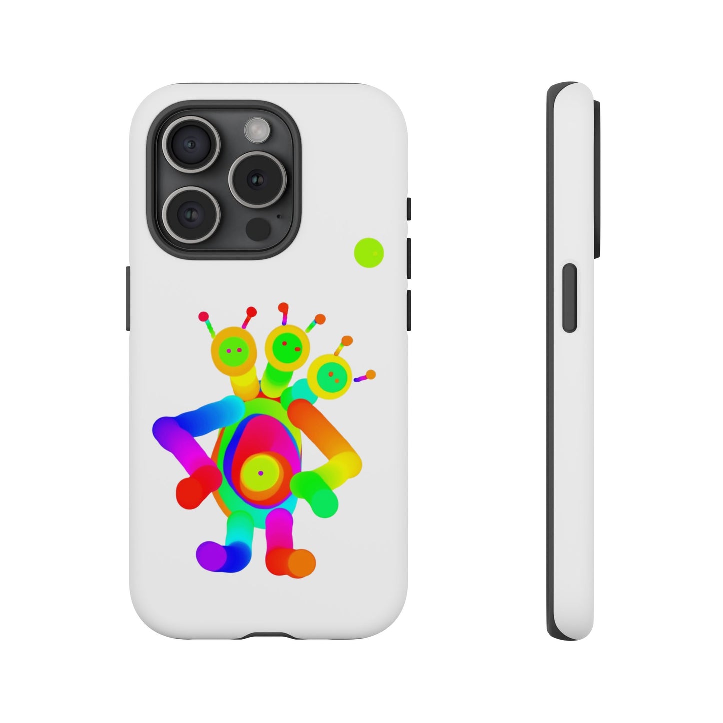 Three Headed Martian with Green Moon / Phone Cases