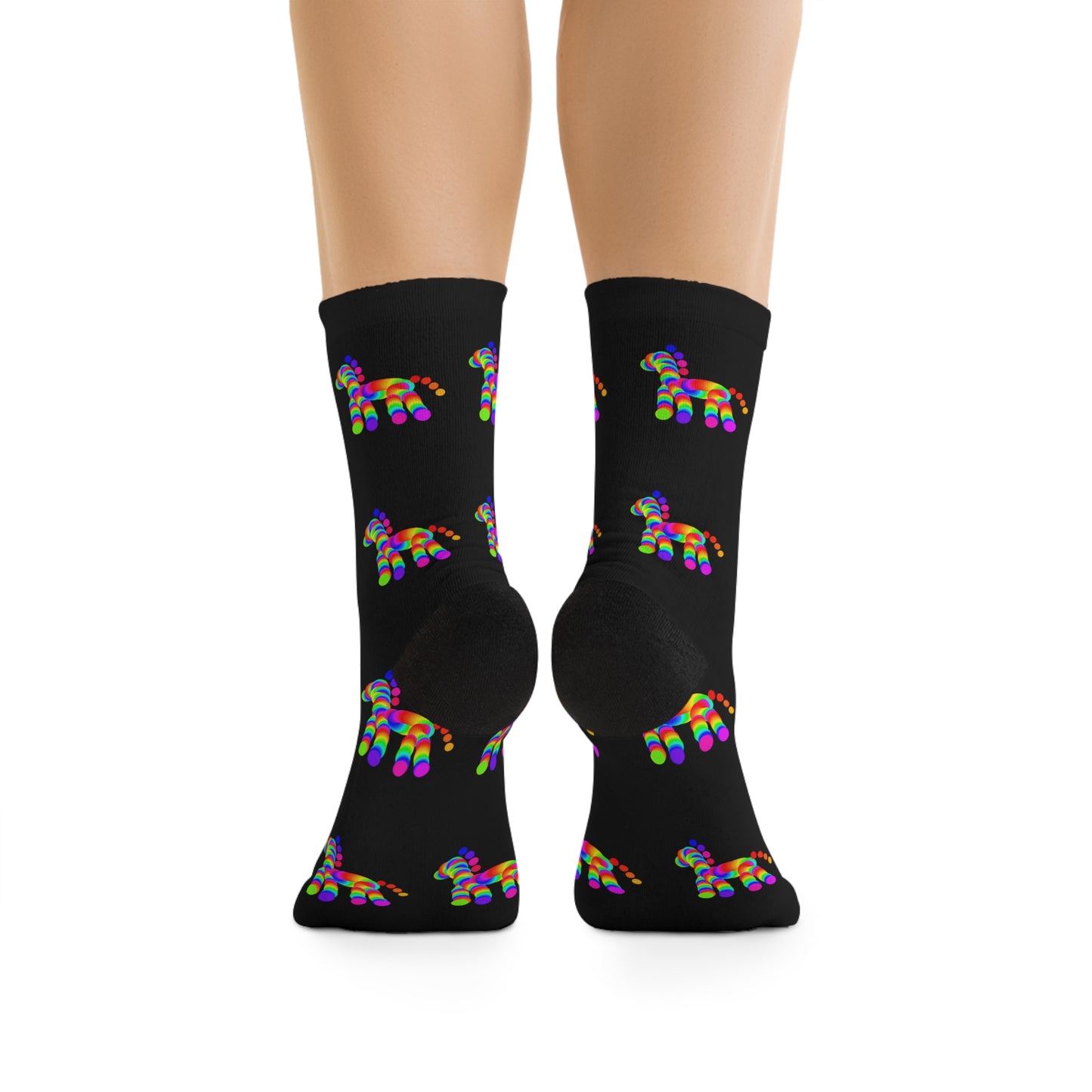 Martian Animal / Black / Recycled Poly Socks