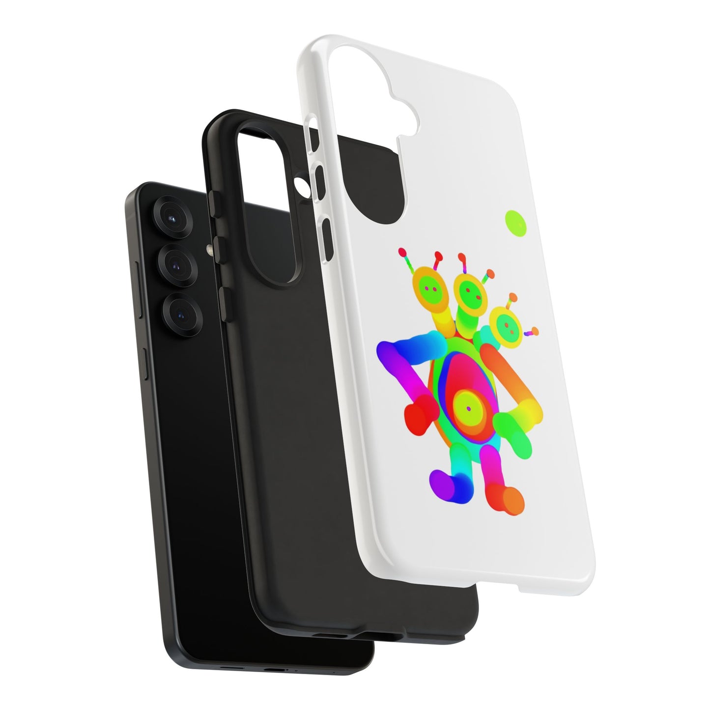 Three Headed Martian with Green Moon / Phone Cases