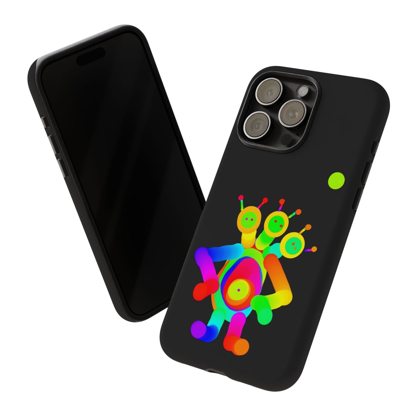Three Headed Martian with Green Moon / Phone Cases