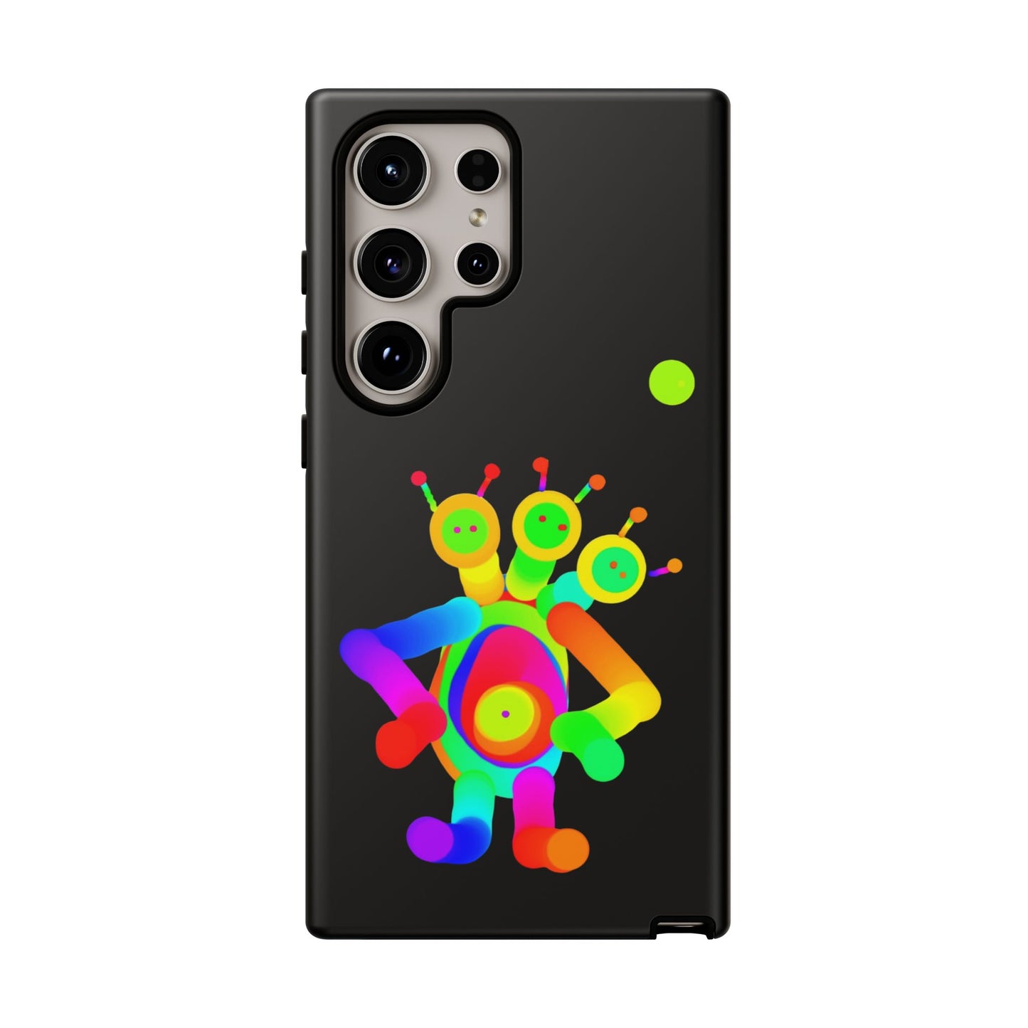 Three Headed Martian with Green Moon / Phone Cases