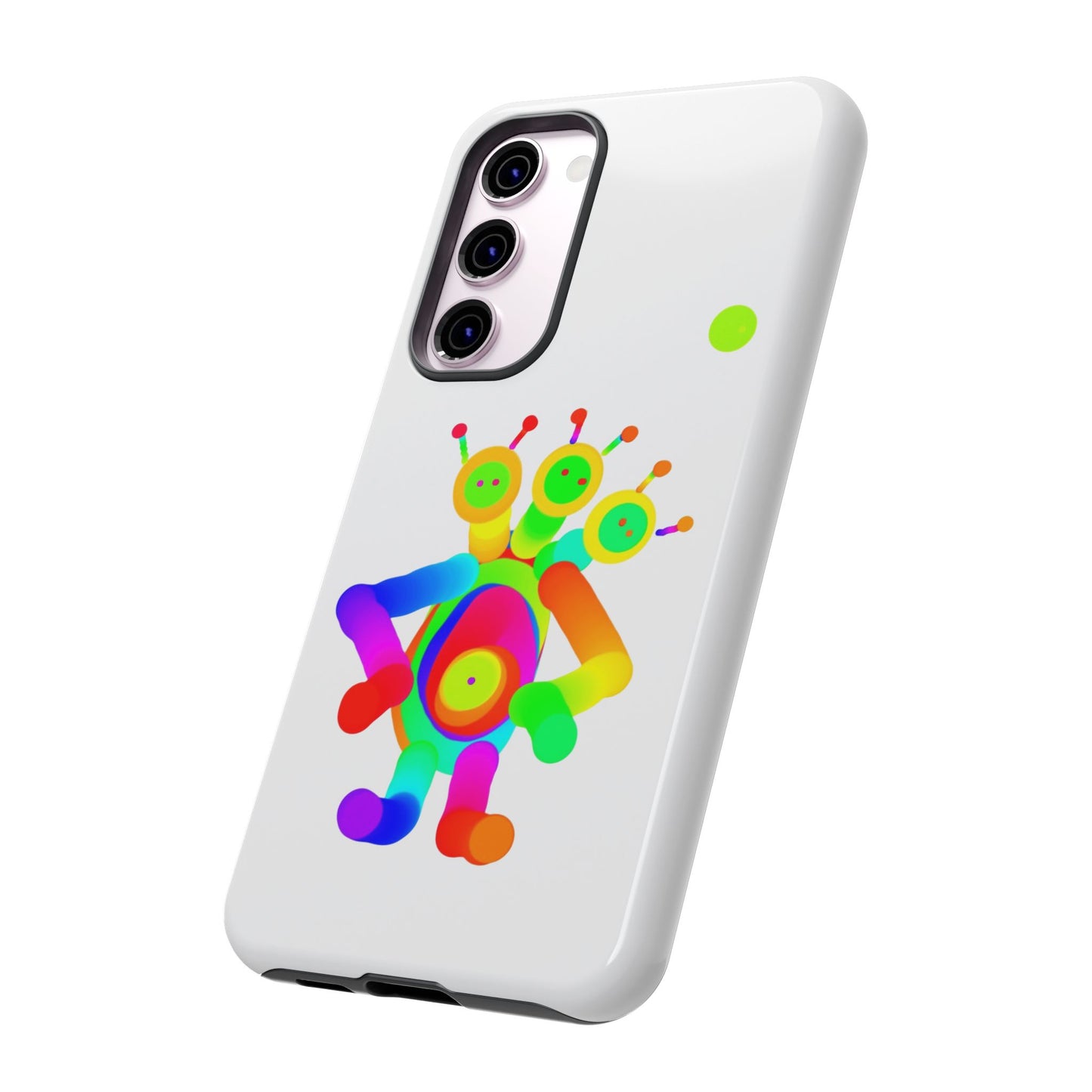 Three Headed Martian with Green Moon / Phone Cases