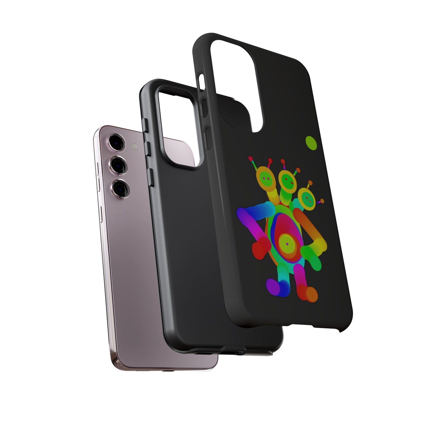 Three Headed Martian with Green Moon / Phone Cases