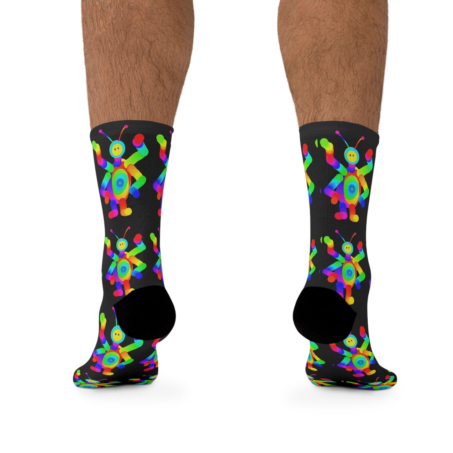 Four Armed Martian / Black / Recycled Poly Socks