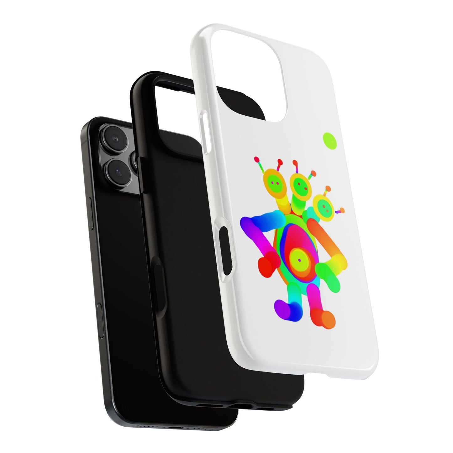 Three Headed Martian with Green Moon / Phone Cases