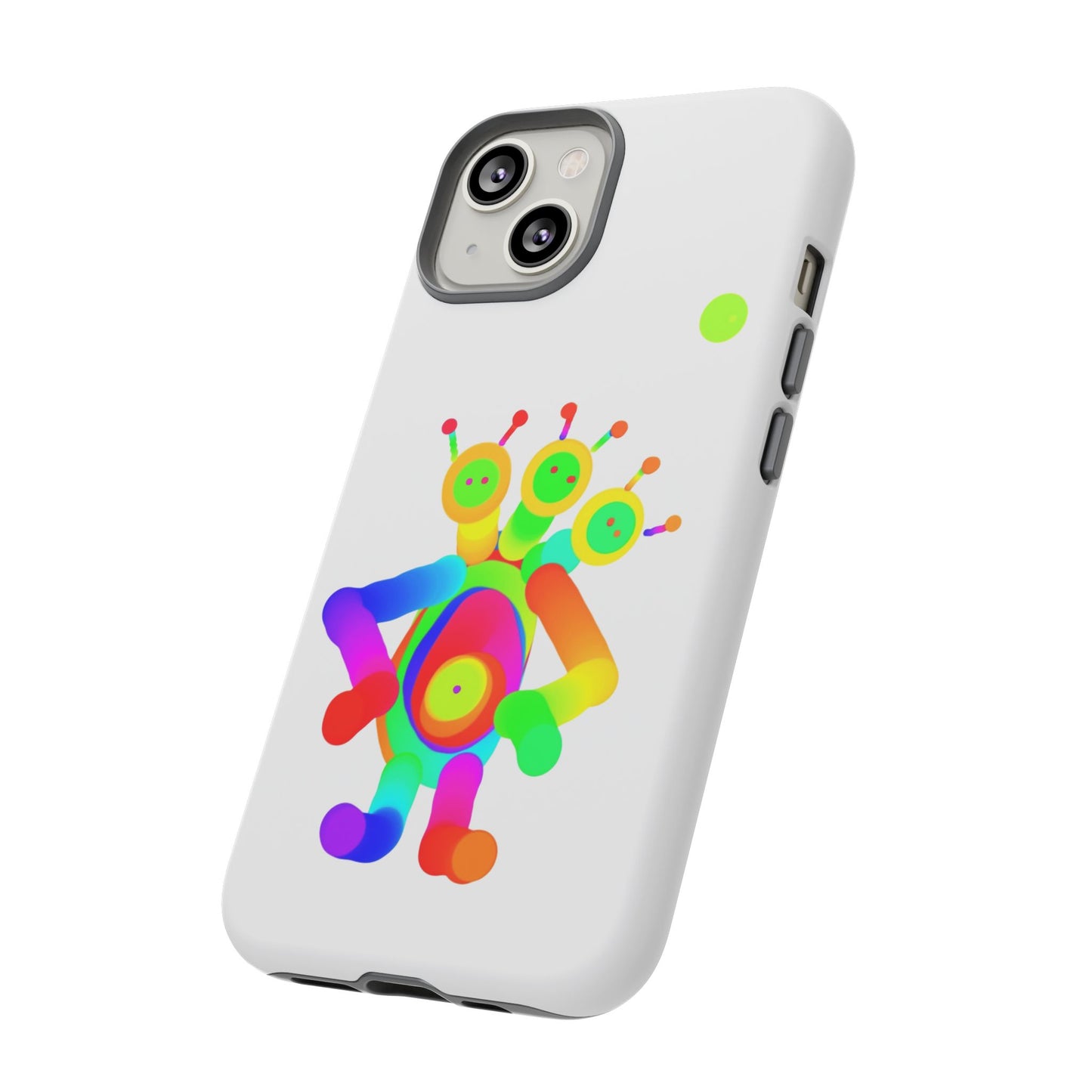 Three Headed Martian with Green Moon / Phone Cases