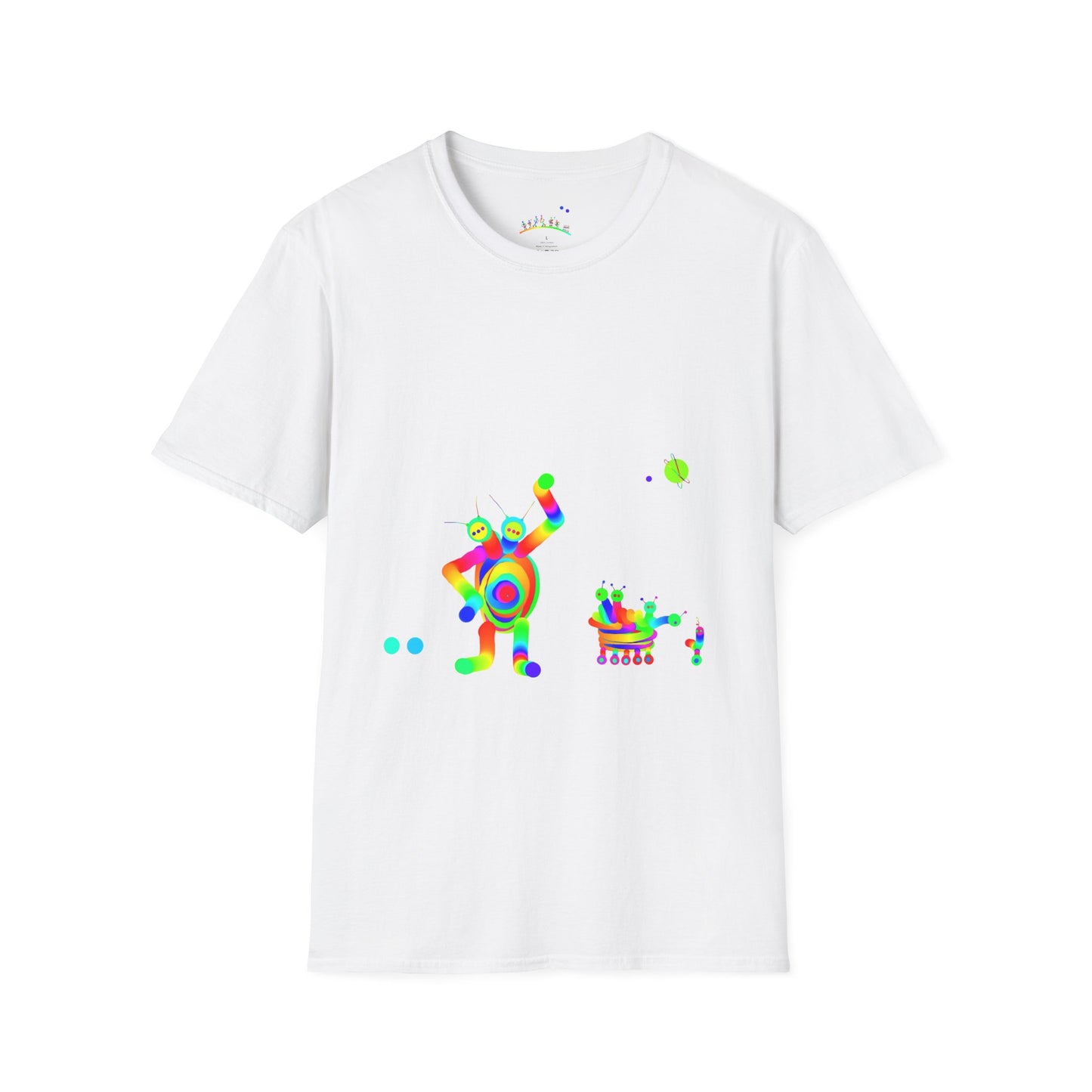 Two Headed Martian with Friends / Unisex Softstyle T-Shirt