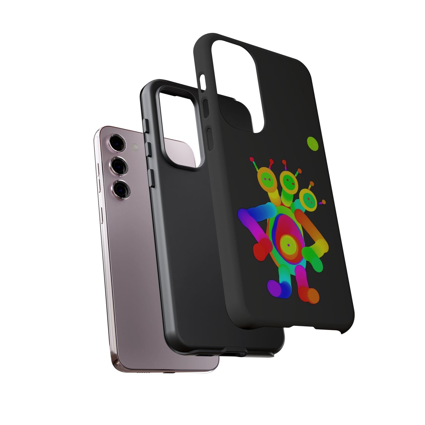 Three Headed Martian with Green Moon / Phone Cases