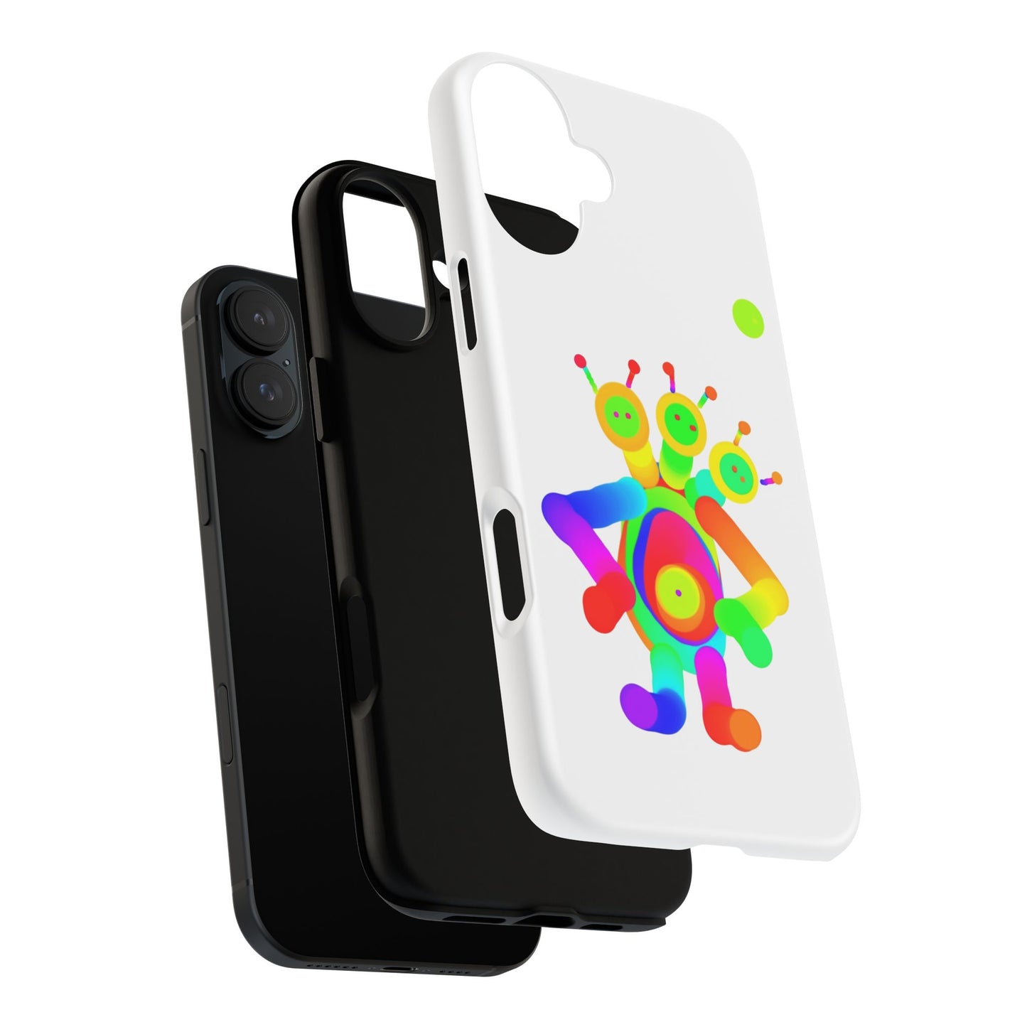 Three Headed Martian with Green Moon / Phone Cases