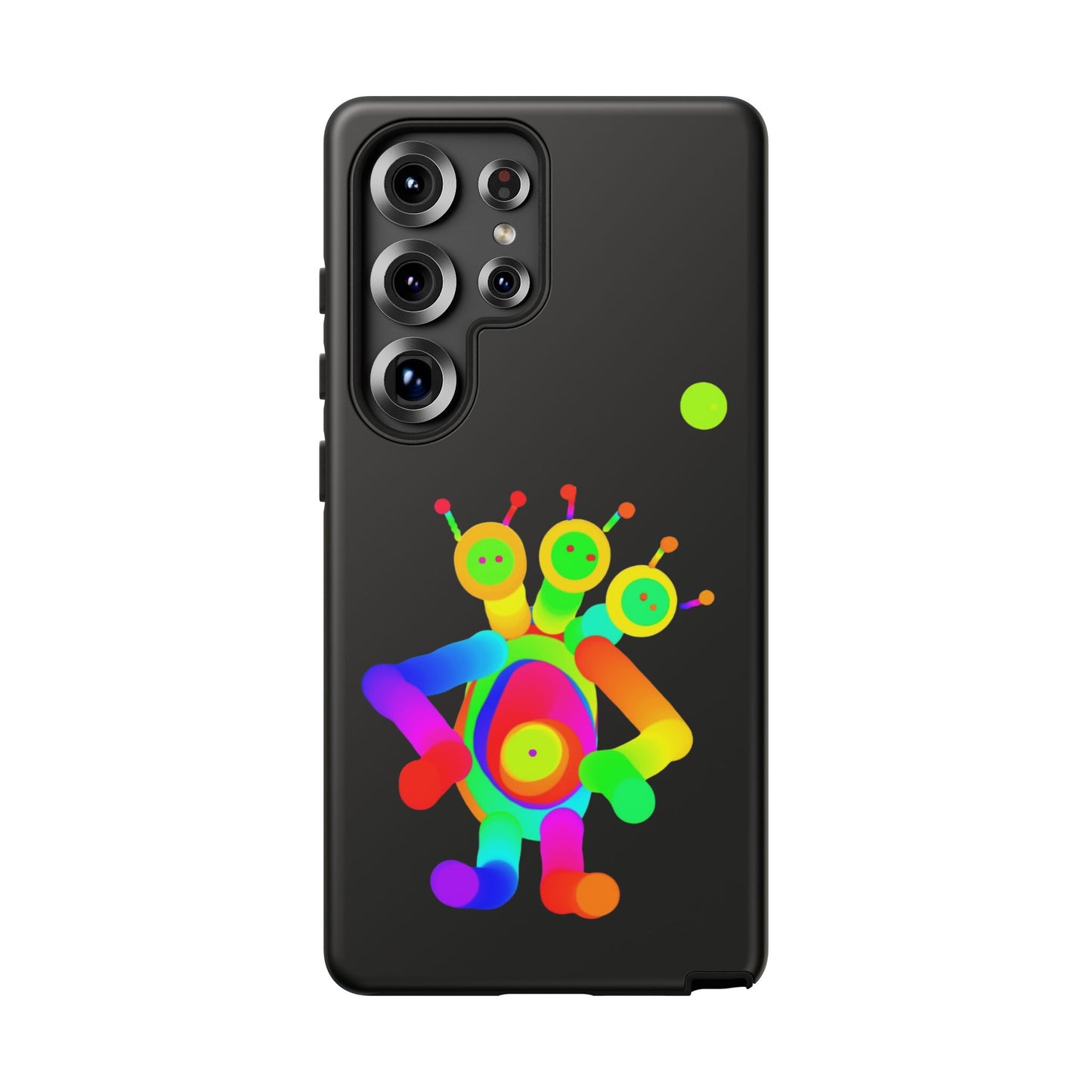 Three Headed Martian with Green Moon / Phone Cases