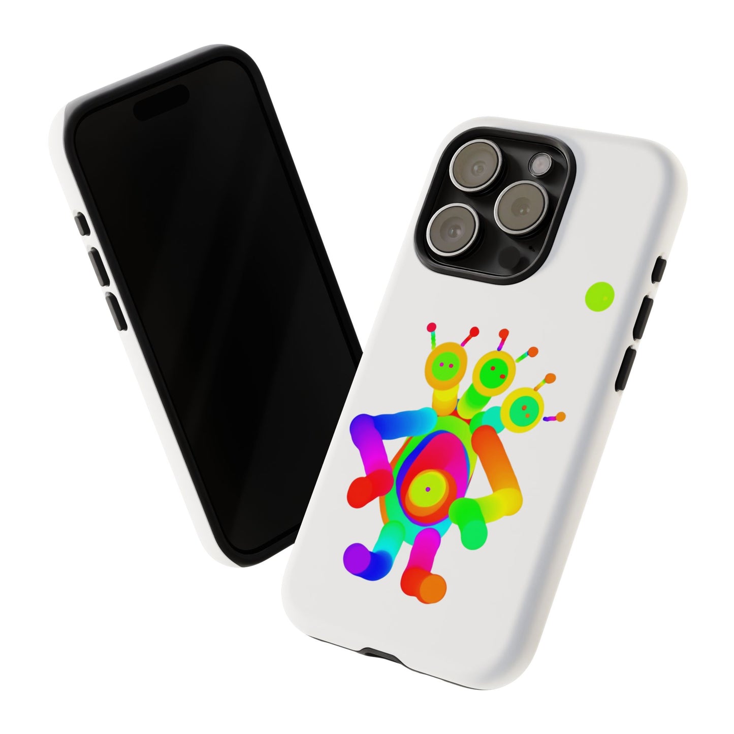 Three Headed Martian with Green Moon / Phone Cases