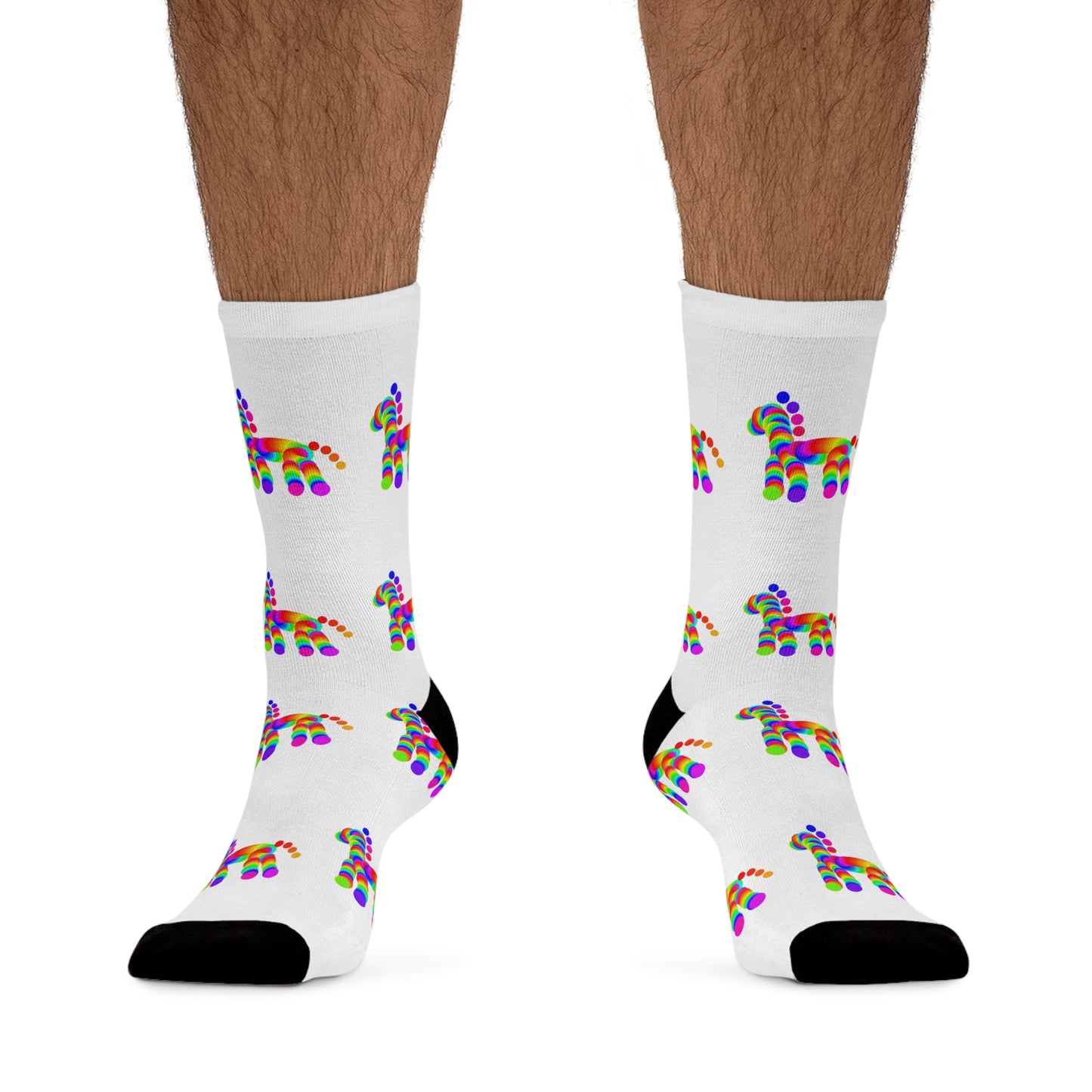 Martian Animal / White / Recycled Poly Socks