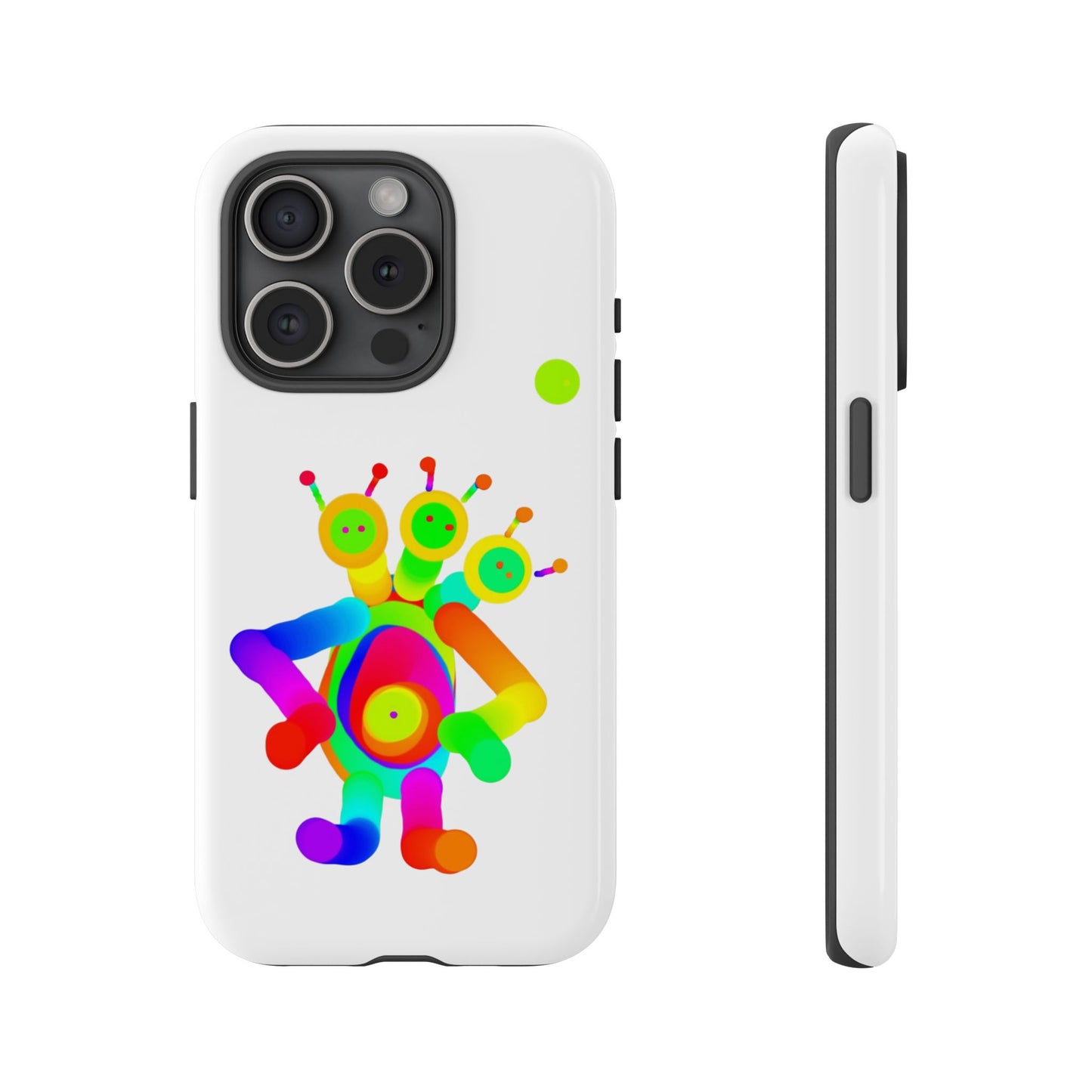 Three Headed Martian with Green Moon / Phone Cases
