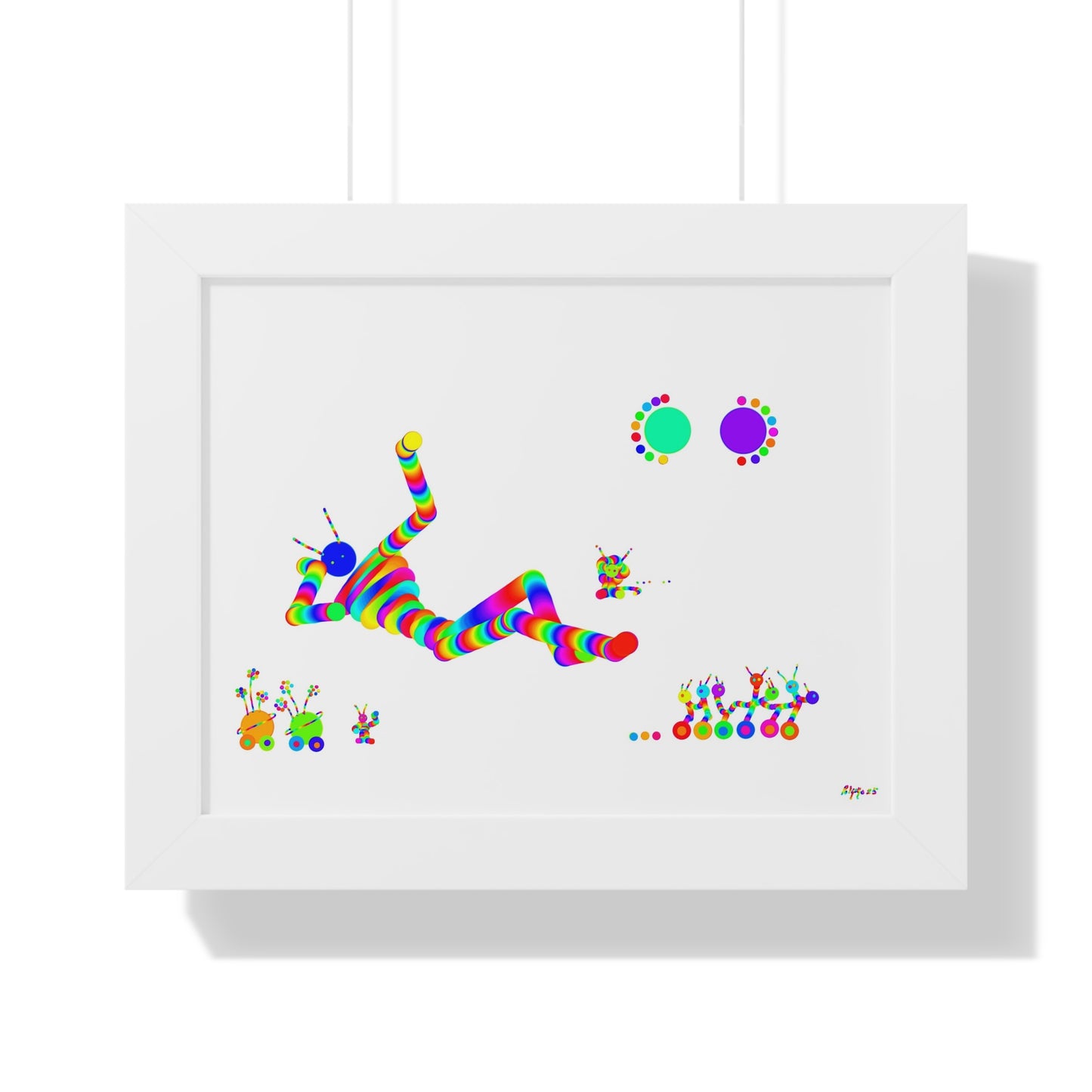 Martian Relaxing / Framed Horizontal Poster