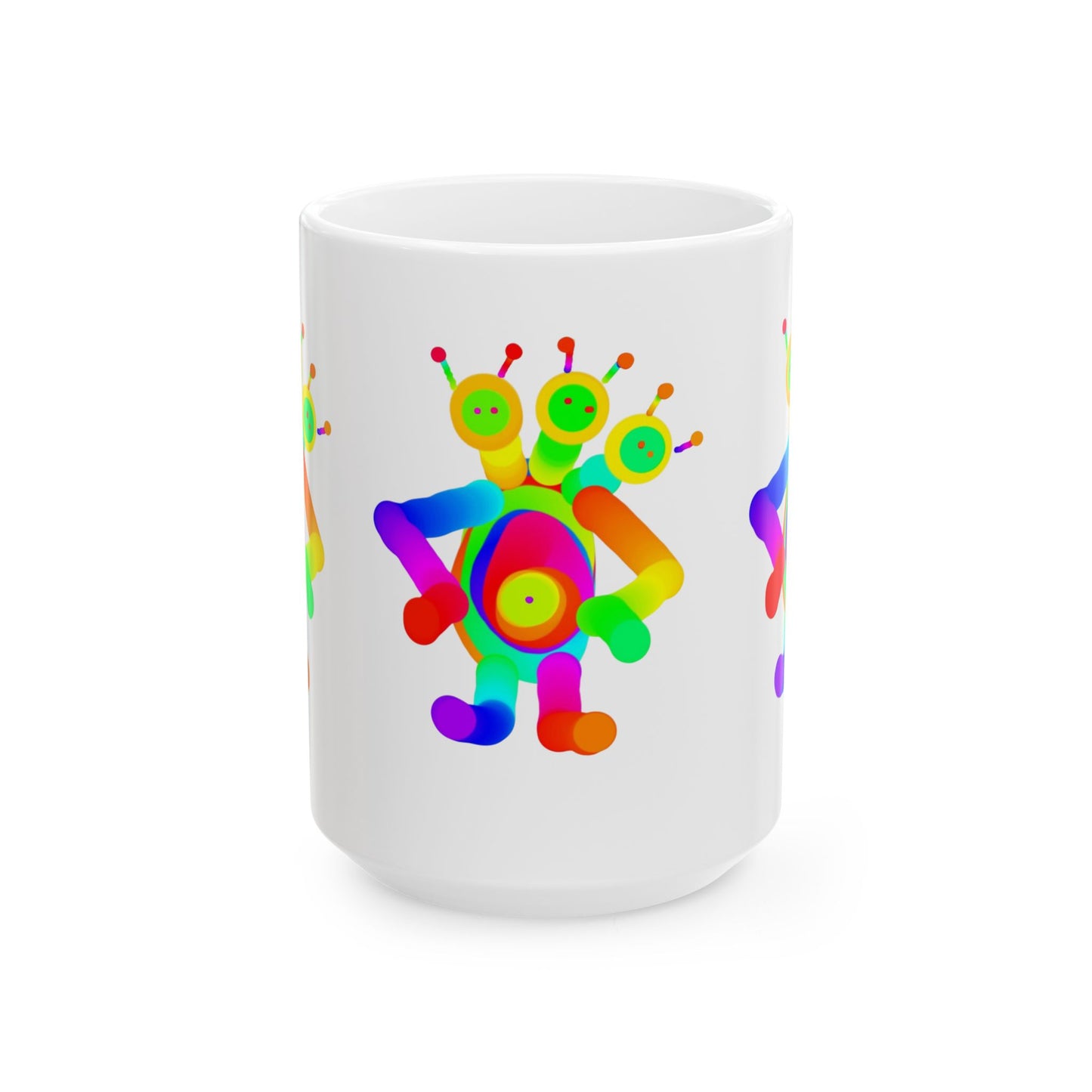 Three Headed Martian Ceramic Mug, (11oz, 15oz)
