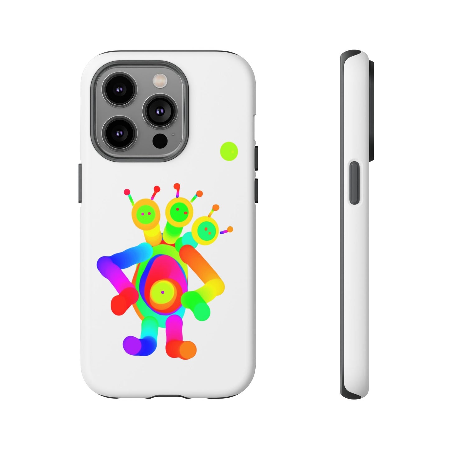 Three Headed Martian with Green Moon / Phone Cases