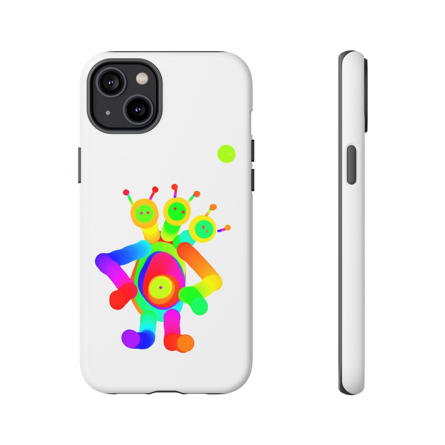 Three Headed Martian with Green Moon / Phone Cases