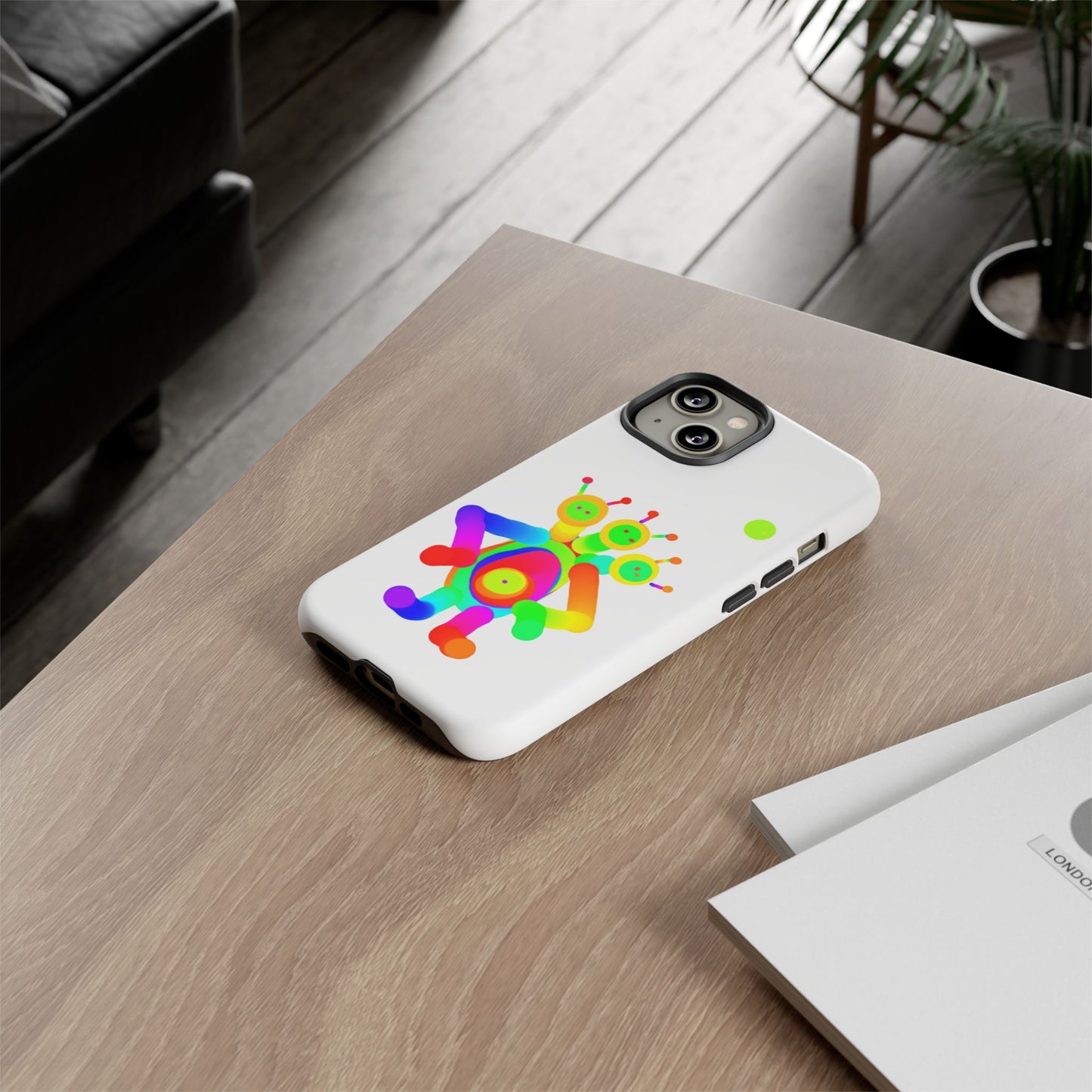 Three Headed Martian with Green Moon / Phone Cases