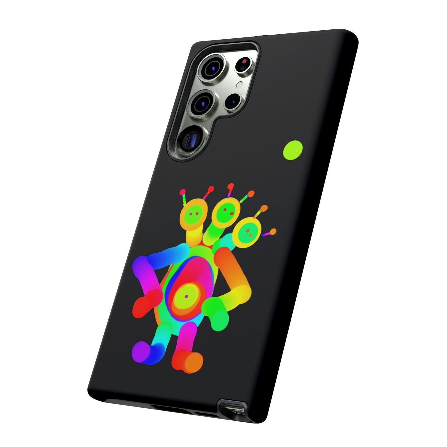 Three Headed Martian with Green Moon / Phone Cases