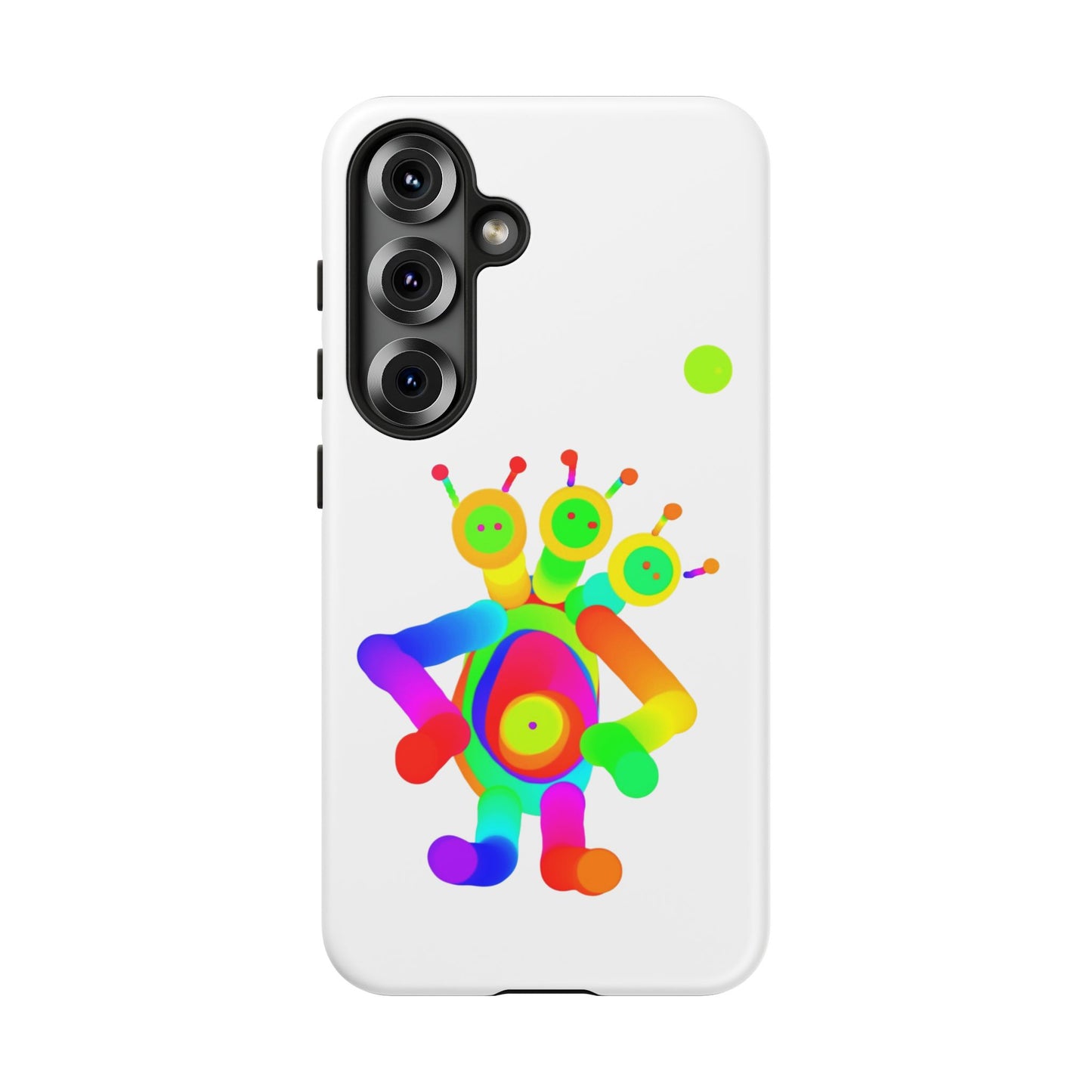Three Headed Martian with Green Moon / Phone Cases