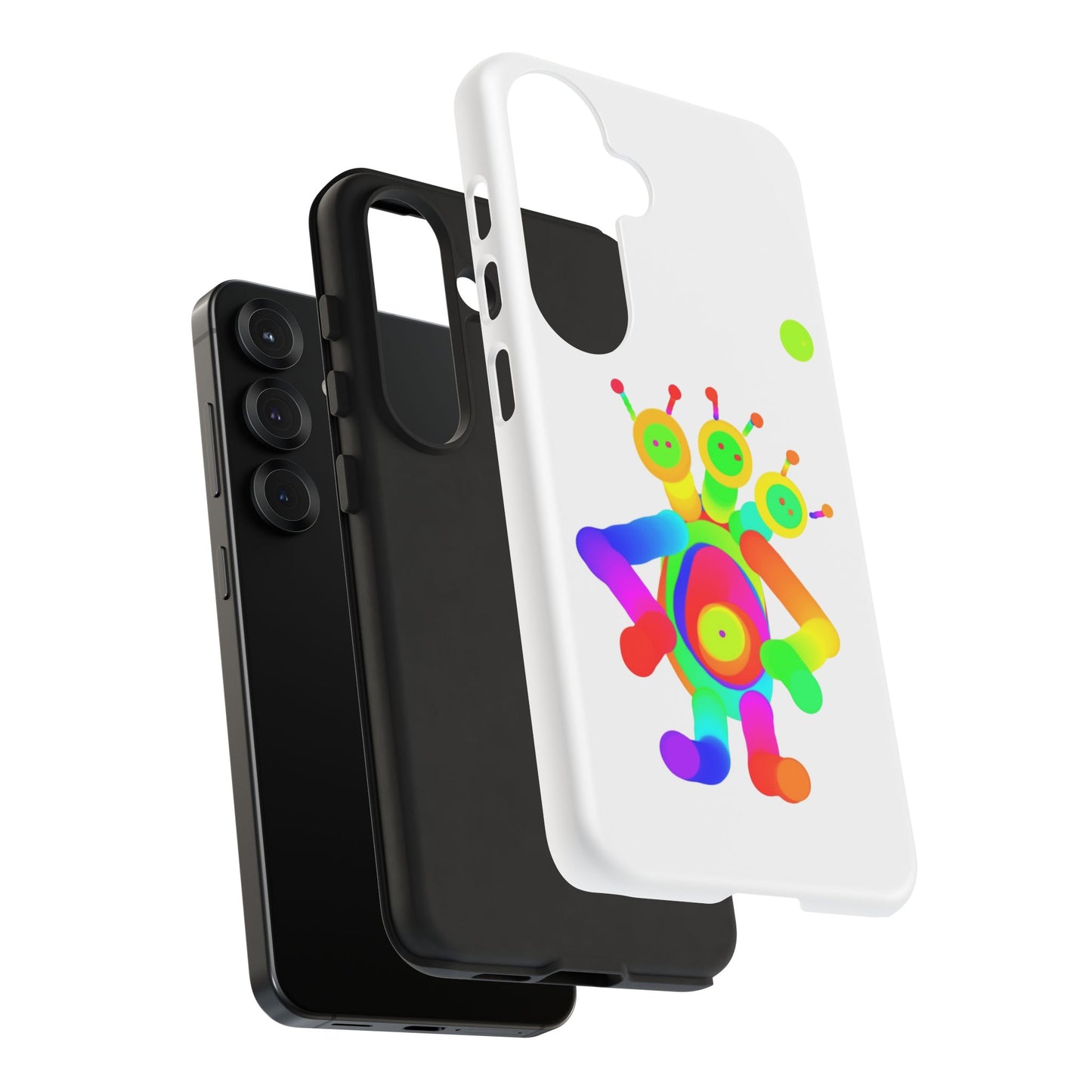 Three Headed Martian with Green Moon / Phone Cases