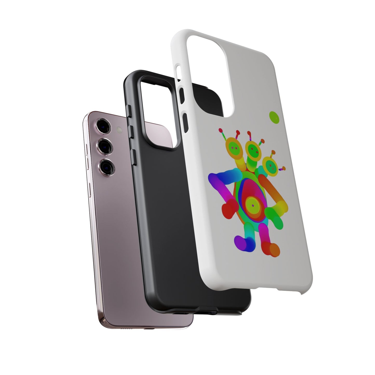 Three Headed Martian with Green Moon / Phone Cases