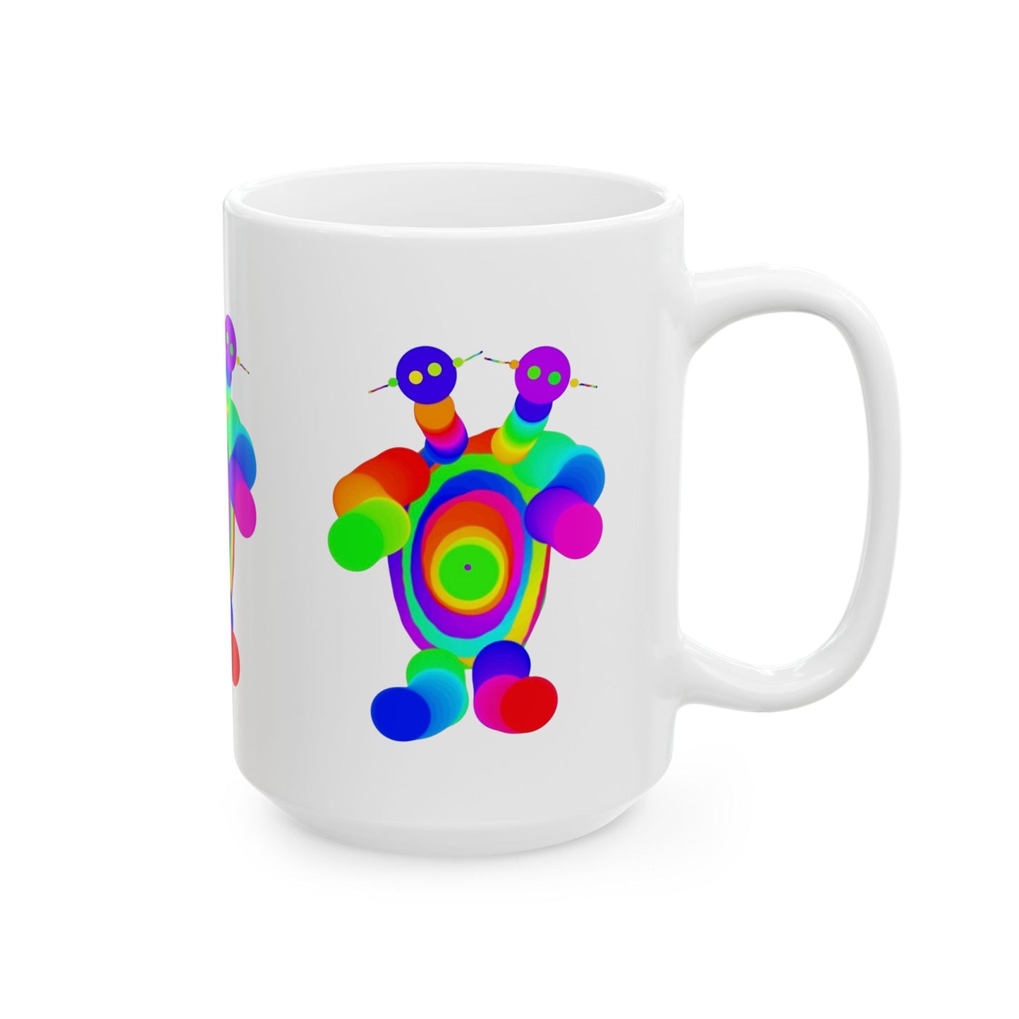 Two Headed Martian Ceramic Mug, (11oz, 15oz)