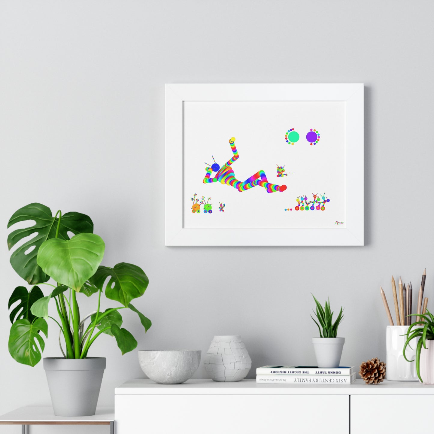 Martian Relaxing / Framed Horizontal Poster