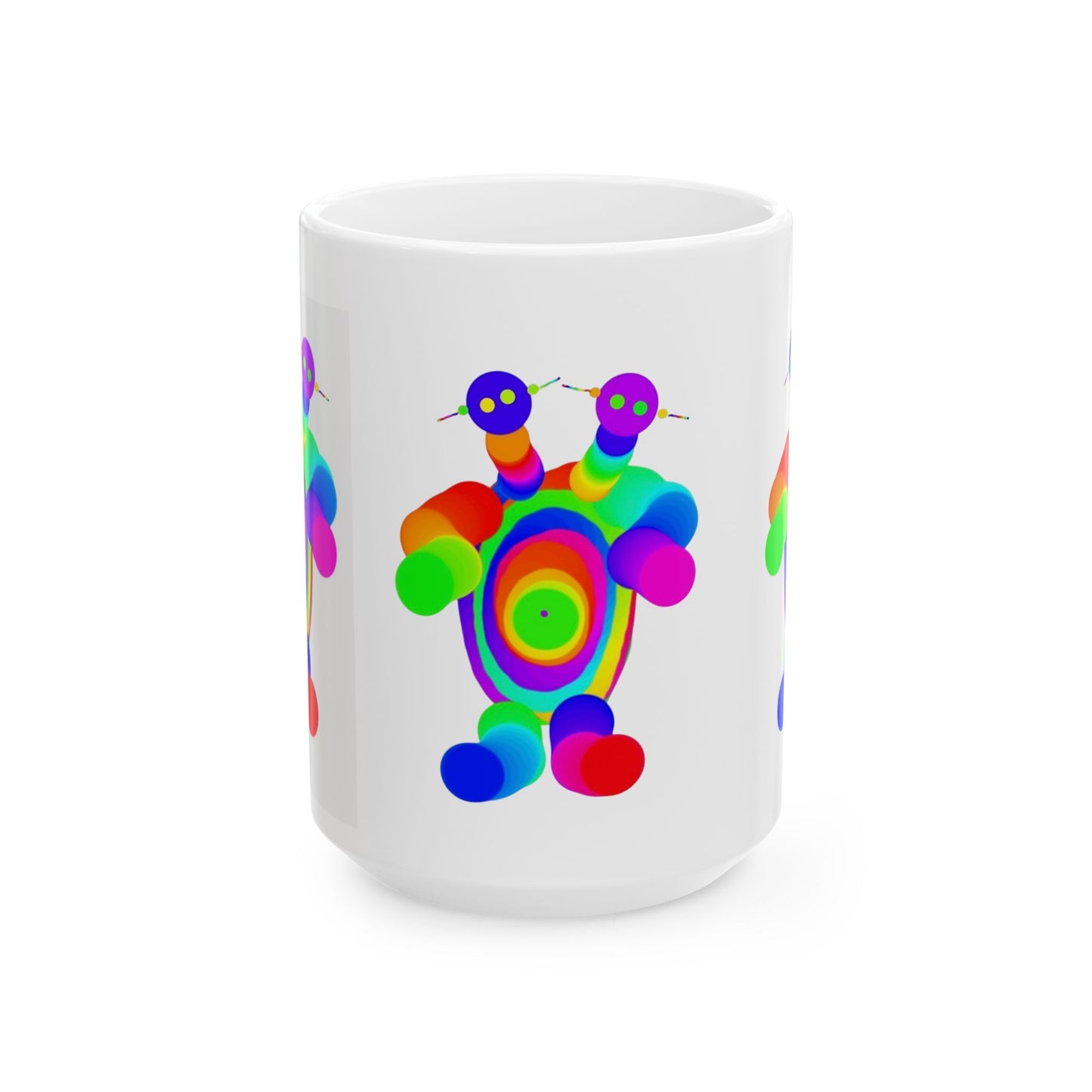 Two Headed Martian Ceramic Mug, (11oz, 15oz)