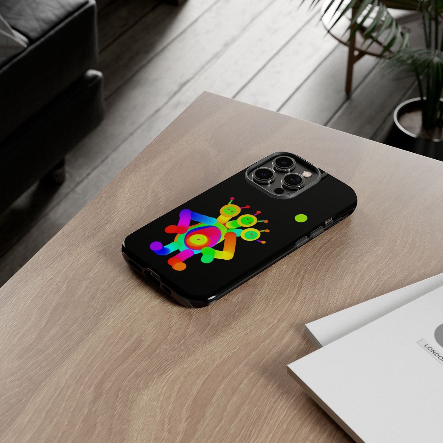 Three Headed Martian with Green Moon / Phone Cases