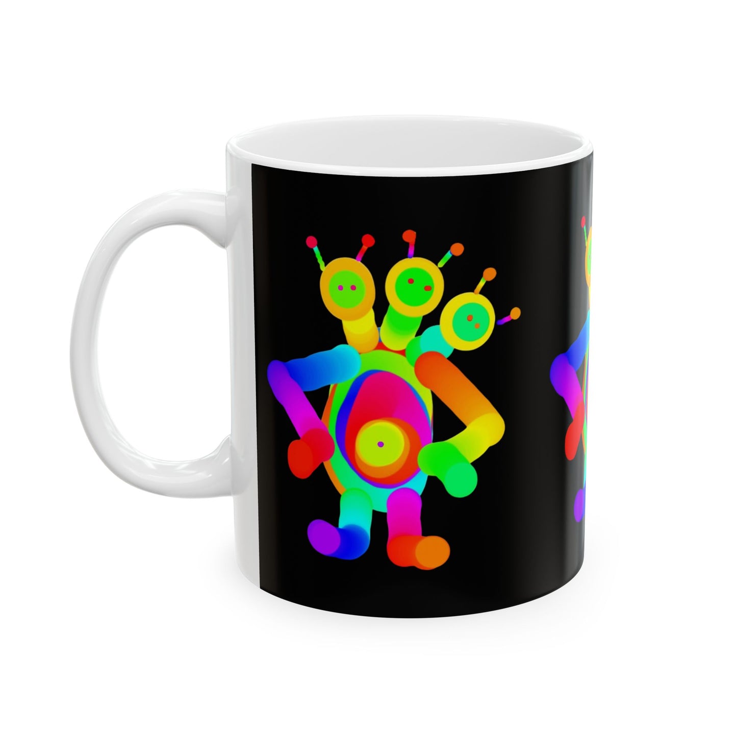 Three Headed Martian Ceramic Mug, (11oz, 15oz)