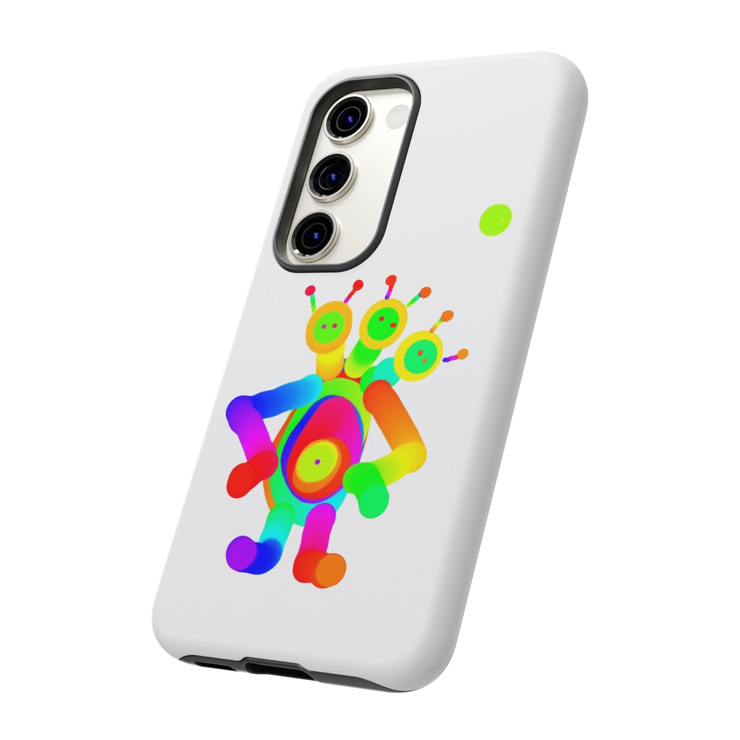 Three Headed Martian with Green Moon / Phone Cases