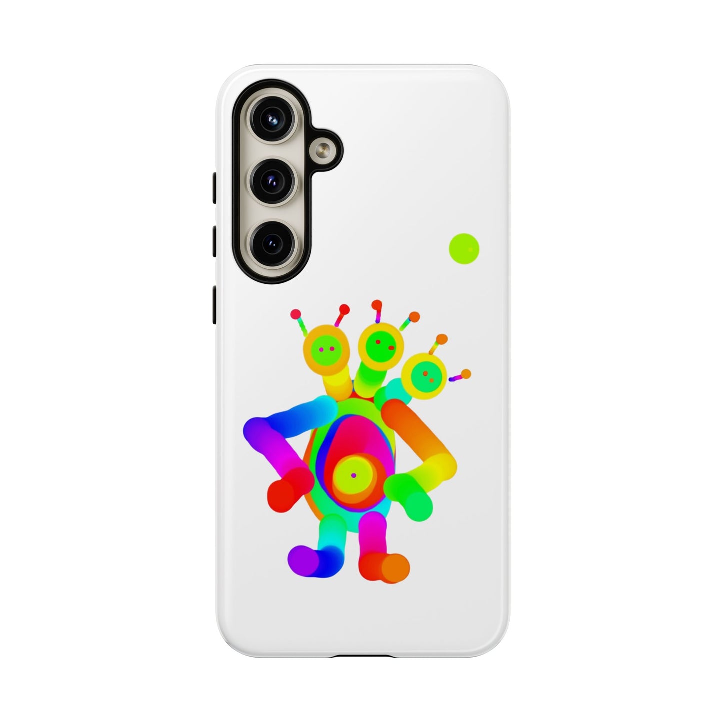 Three Headed Martian with Green Moon / Phone Cases