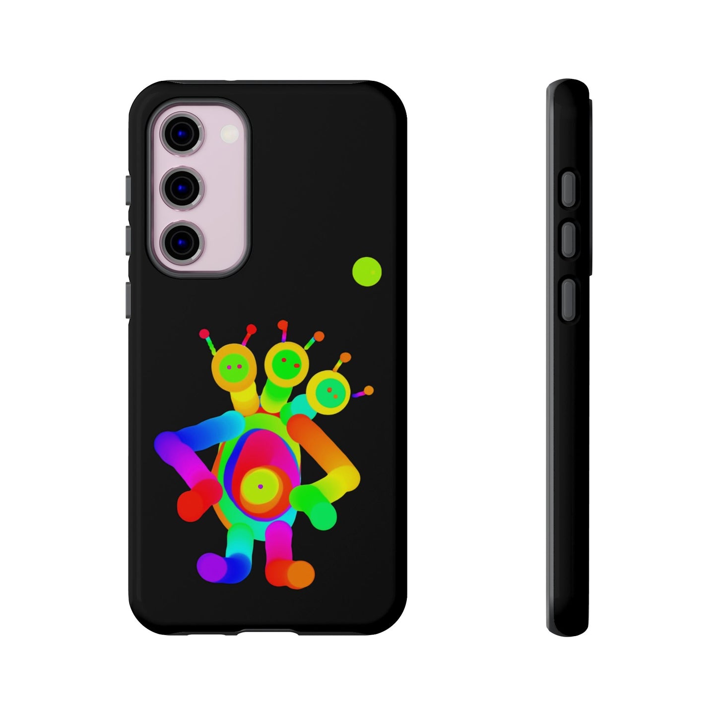 Three Headed Martian with Green Moon / Phone Cases