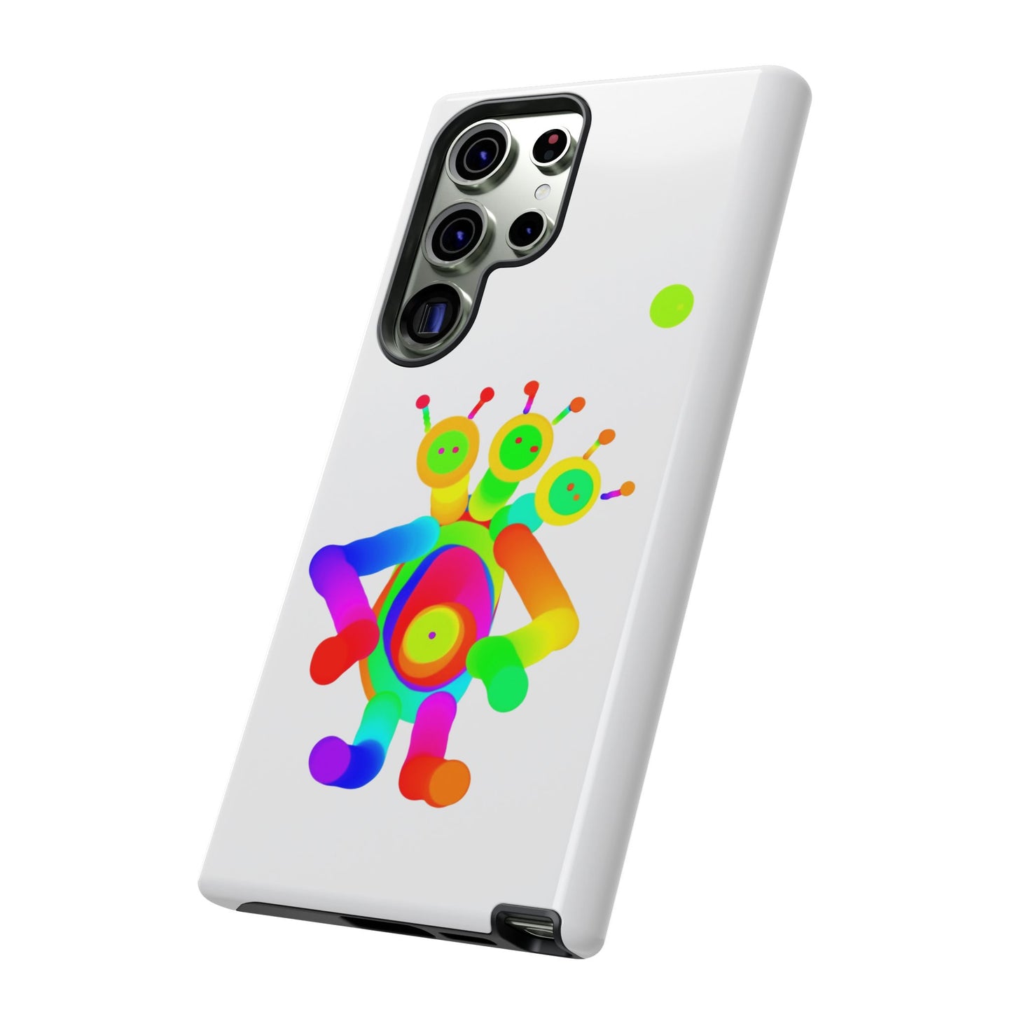 Three Headed Martian with Green Moon / Phone Cases