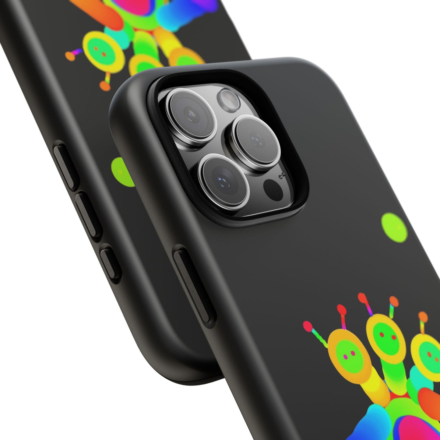 Three Headed Martian with Green Moon / Phone Cases