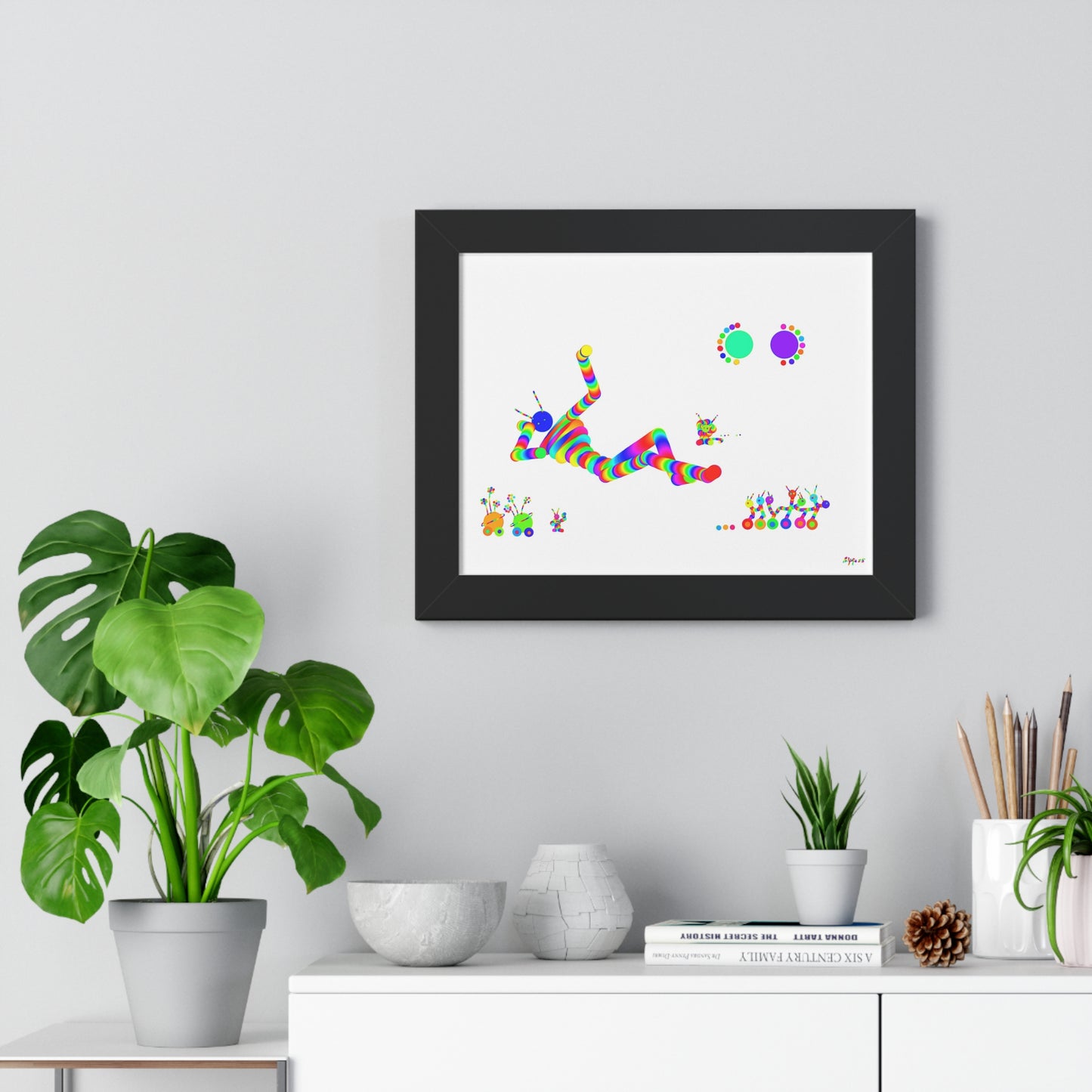 Martian Relaxing / Framed Horizontal Poster