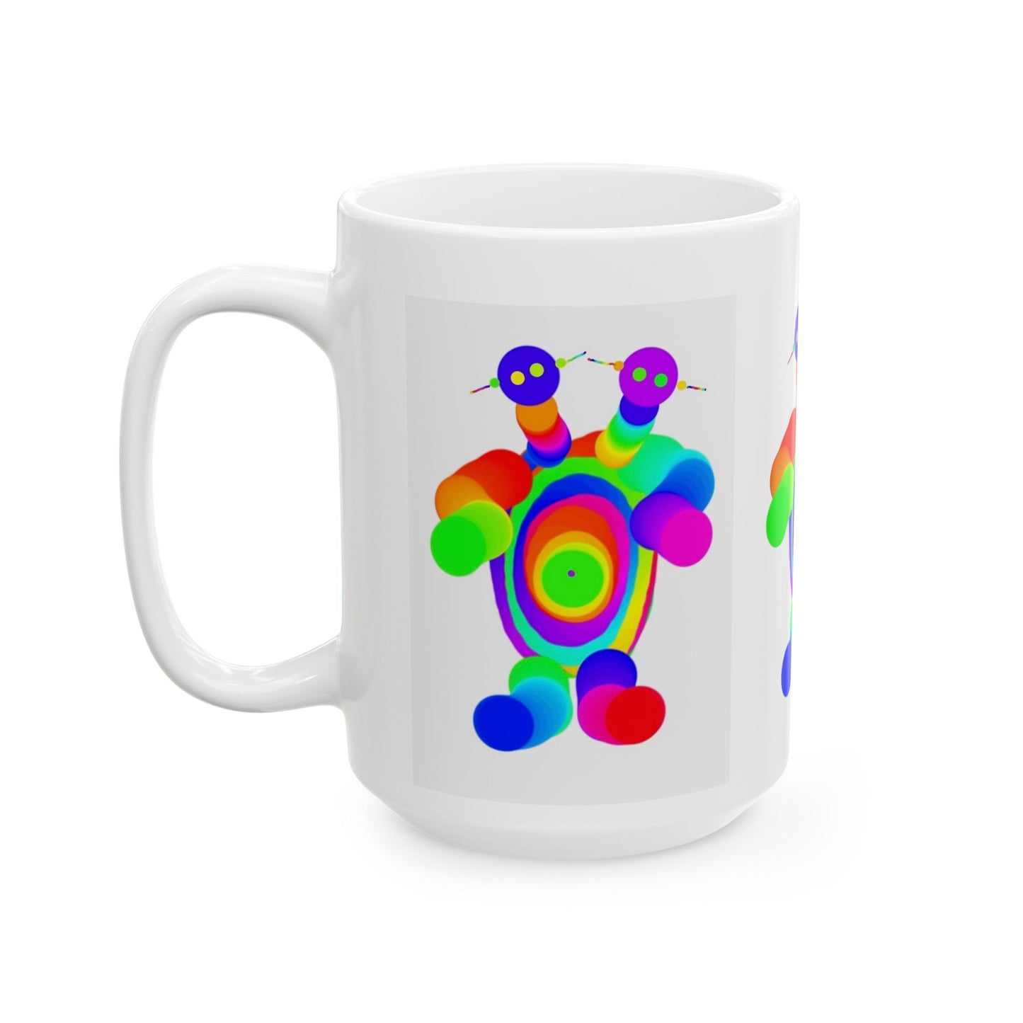 Two Headed Martian Ceramic Mug, (11oz, 15oz)